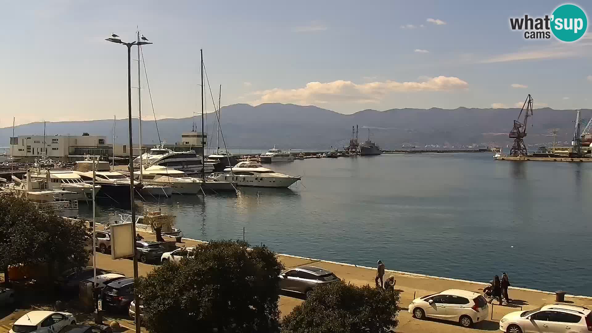 The Riva and Marina in Rijeka  – Live Webcam Croatia