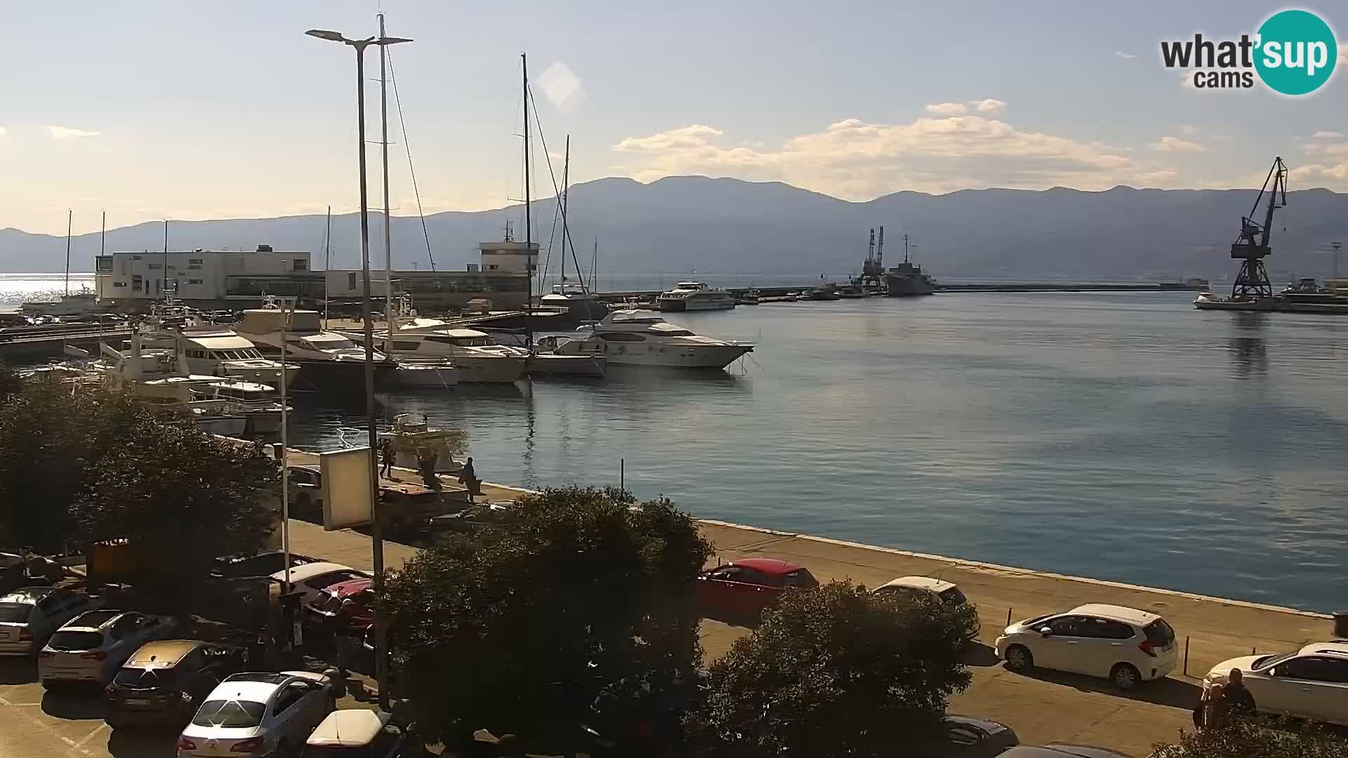 La Riva y Marina en Rijeka – Webcam en vivo Croacia