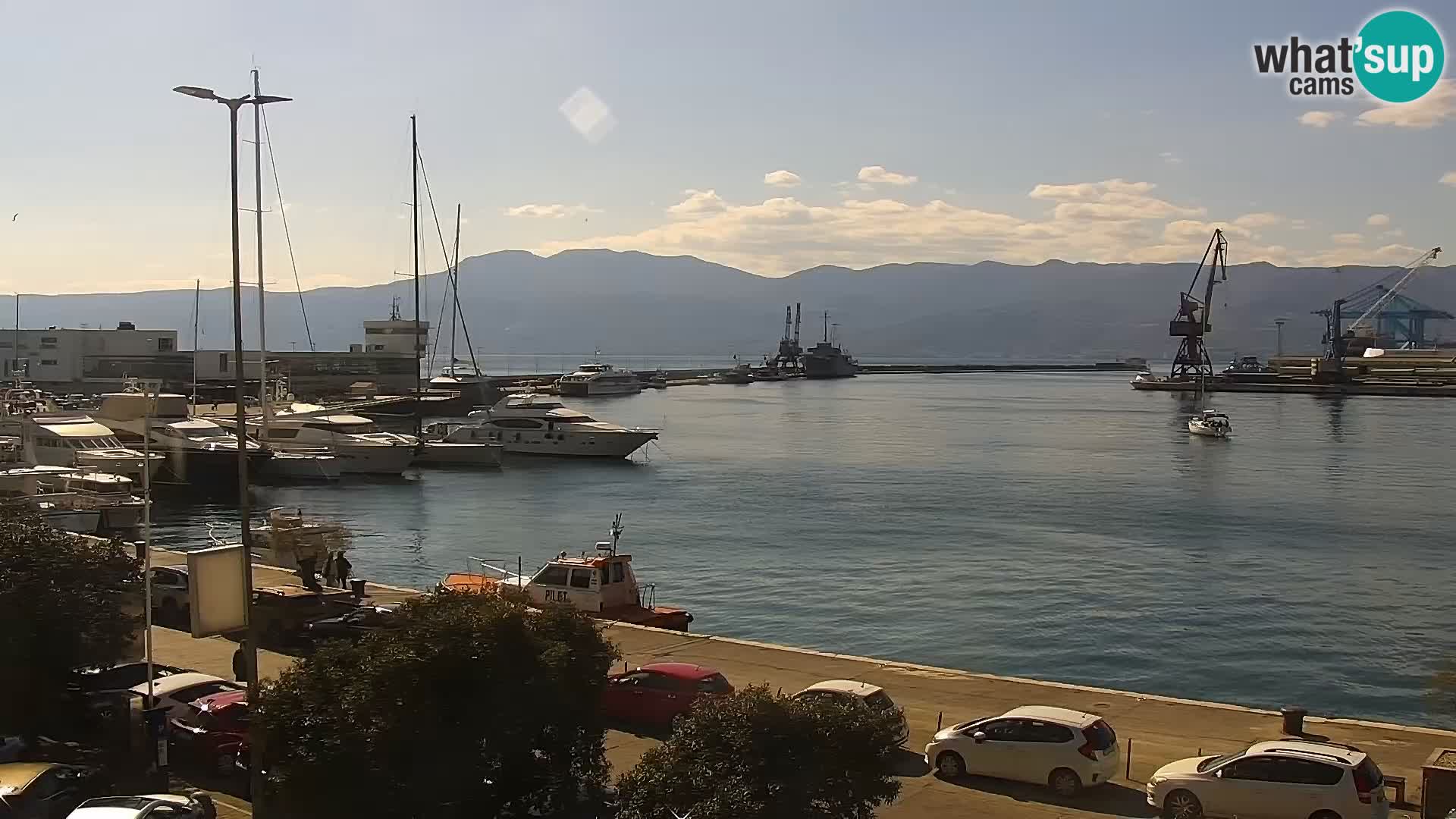 Riva in Marina v Reki – Spletna kamera v živo Hrvaška