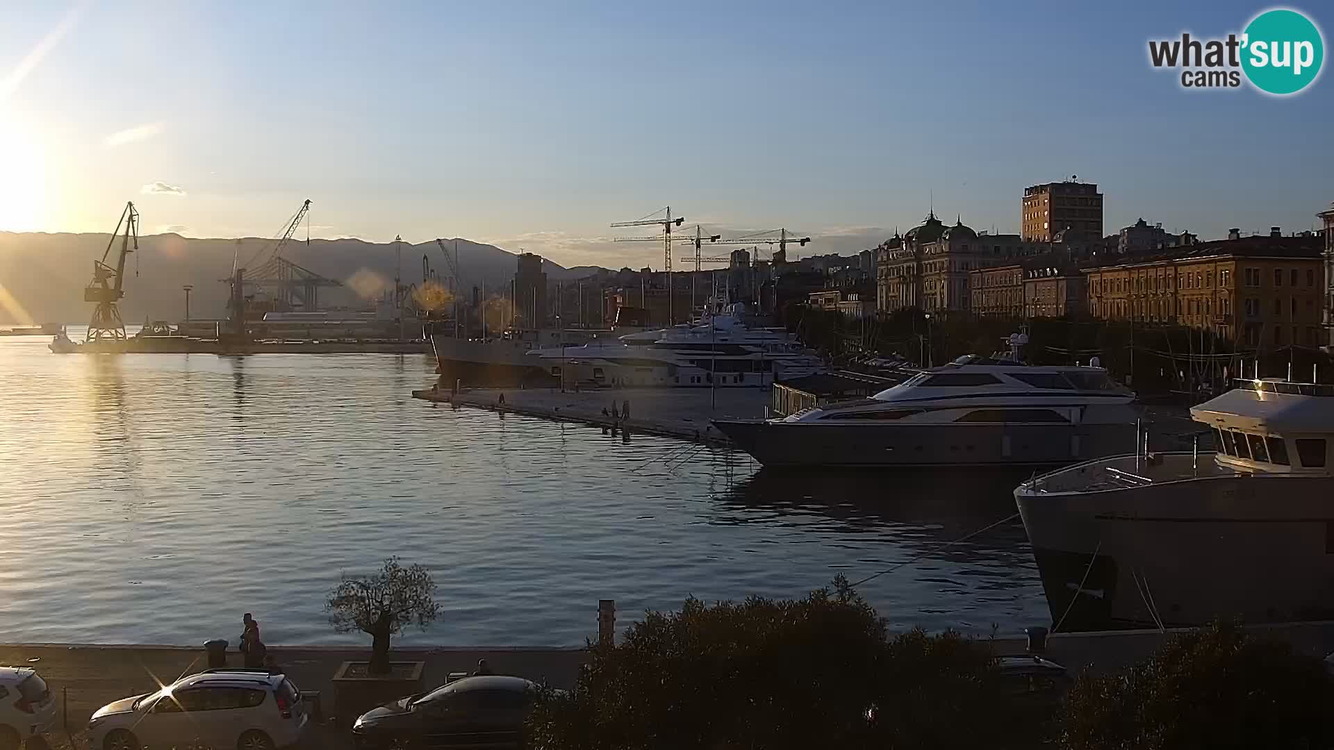 Die Riva und Marina in Rijeka – Live Webcam Kroatien
