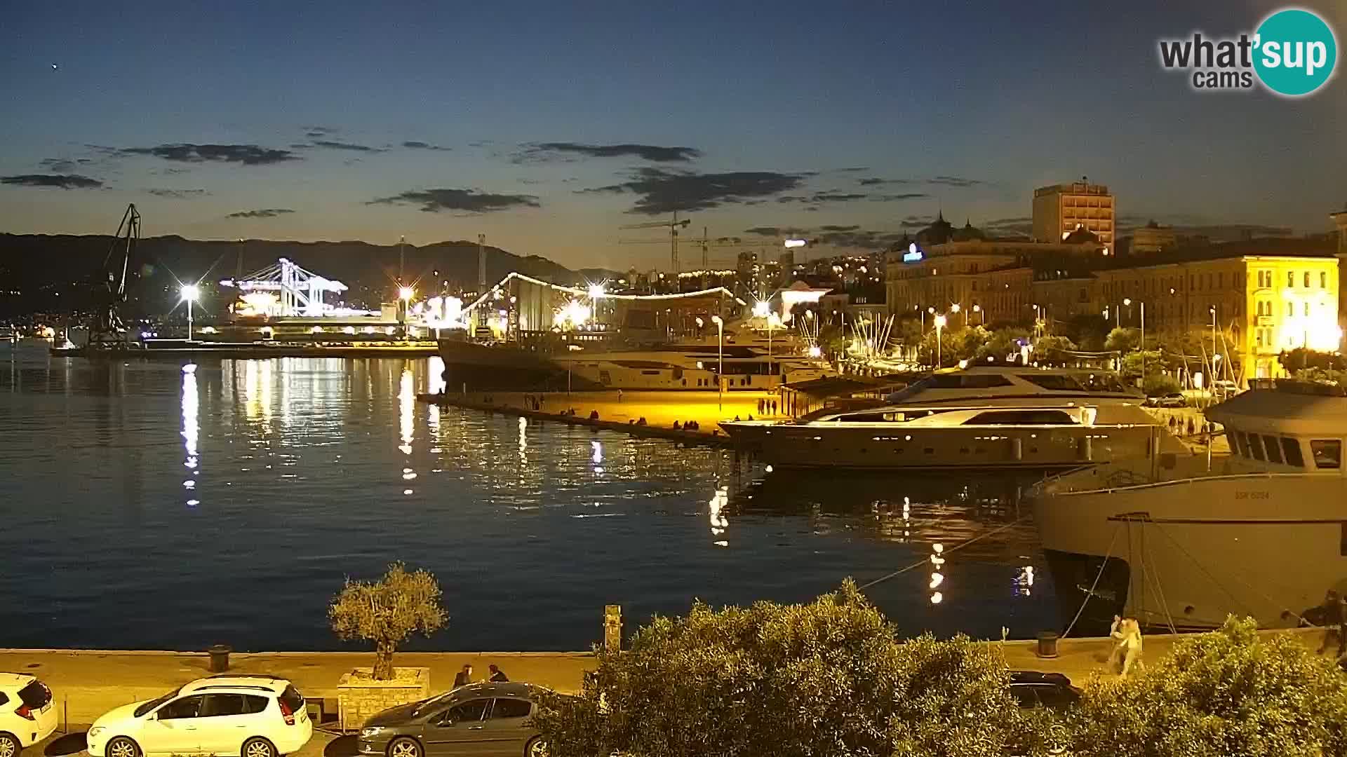The Riva and Marina in Rijeka  – Live Webcam Croatia