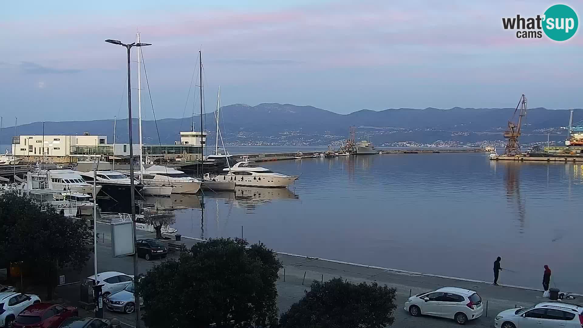 The Riva and Marina in Rijeka  – Live Webcam Croatia