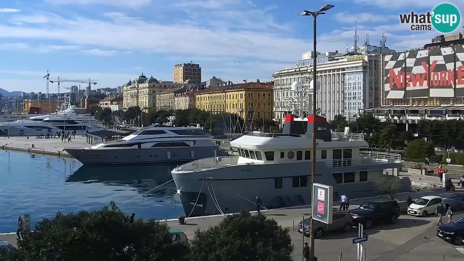 La Riva e la Marina a Rijeka (Fiume) – Live Webcam Croazia