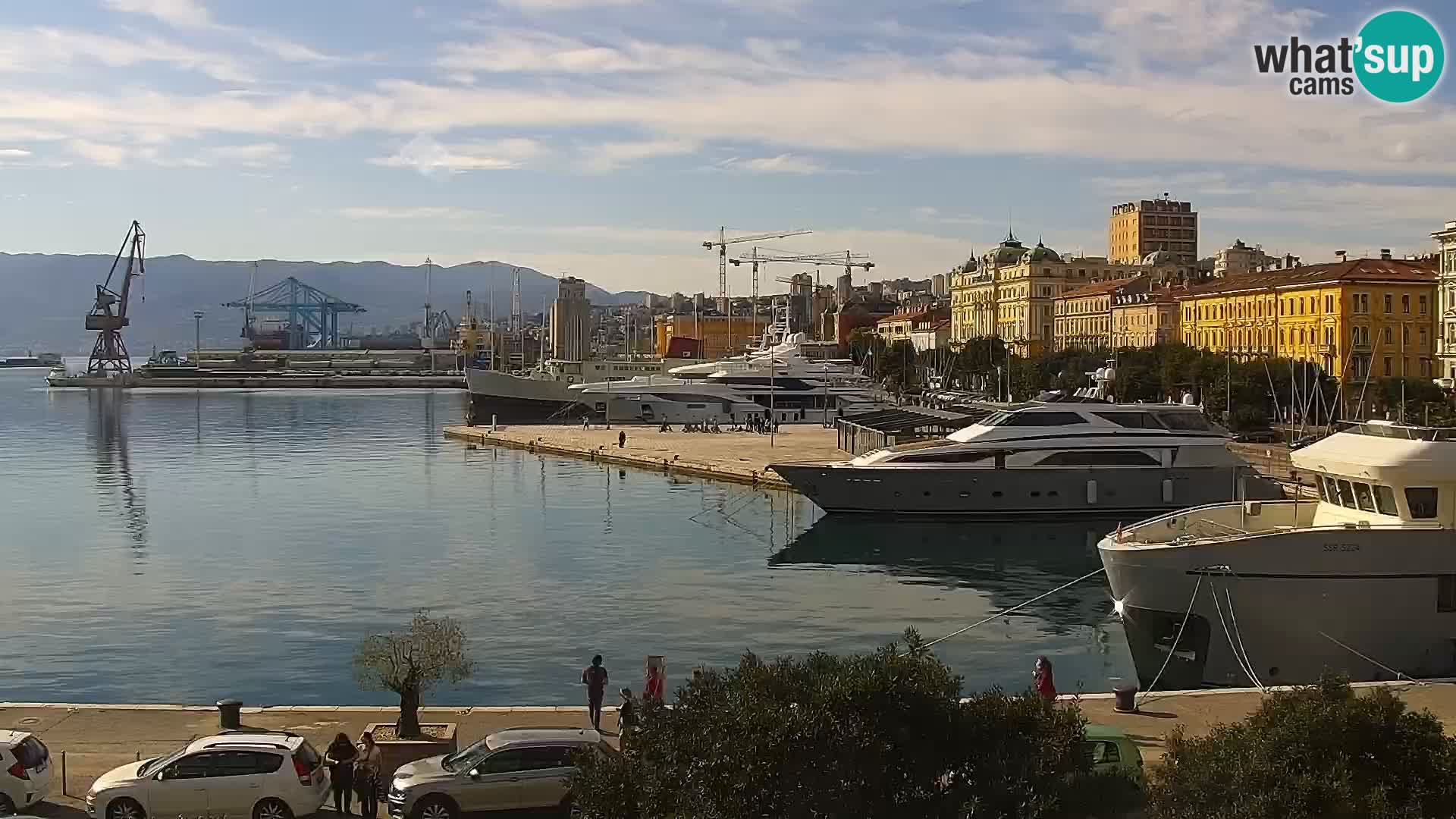 The Riva and Marina in Rijeka  – Live Webcam Croatia