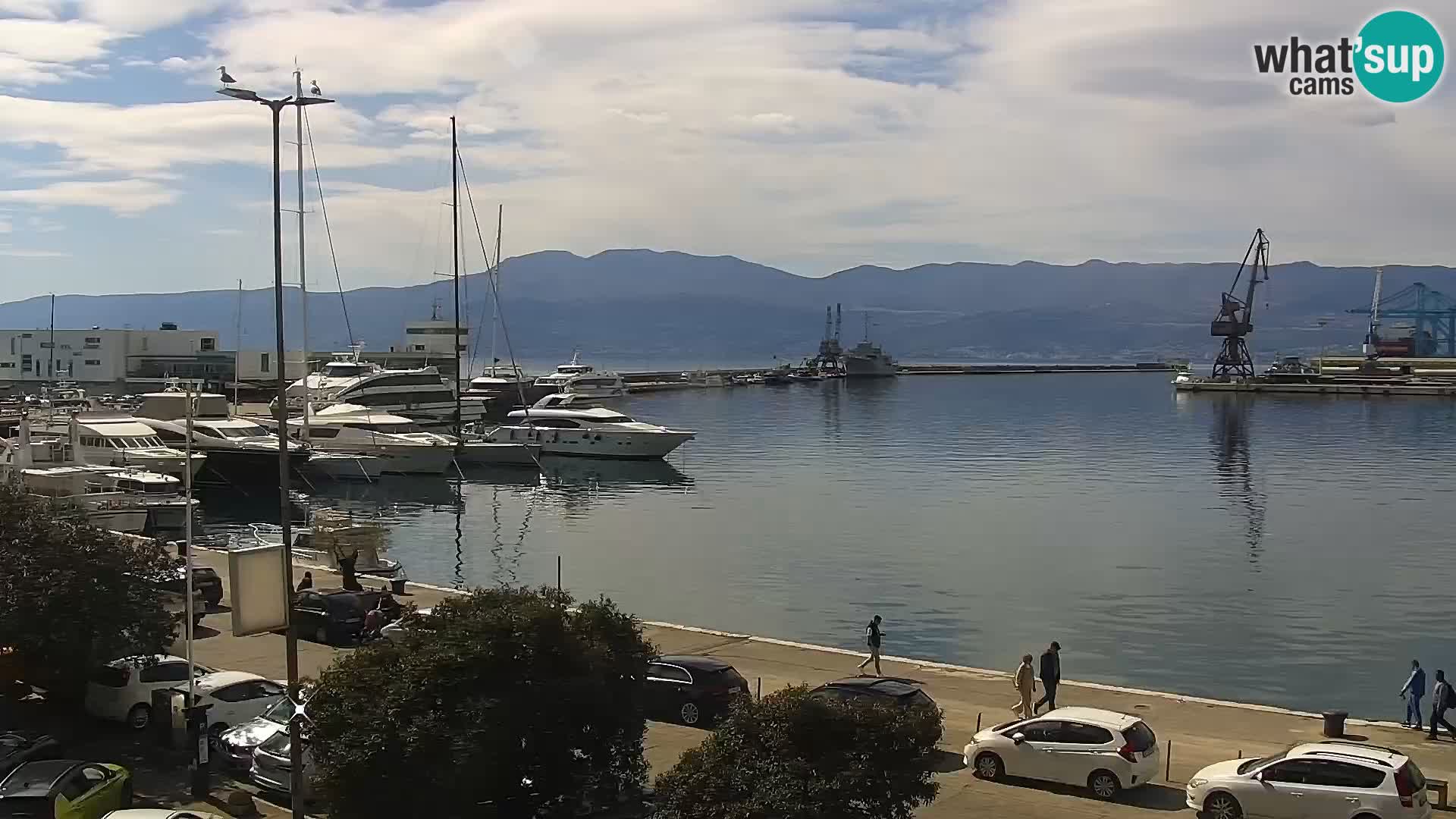 The Riva and Marina in Rijeka  – Live Webcam Croatia