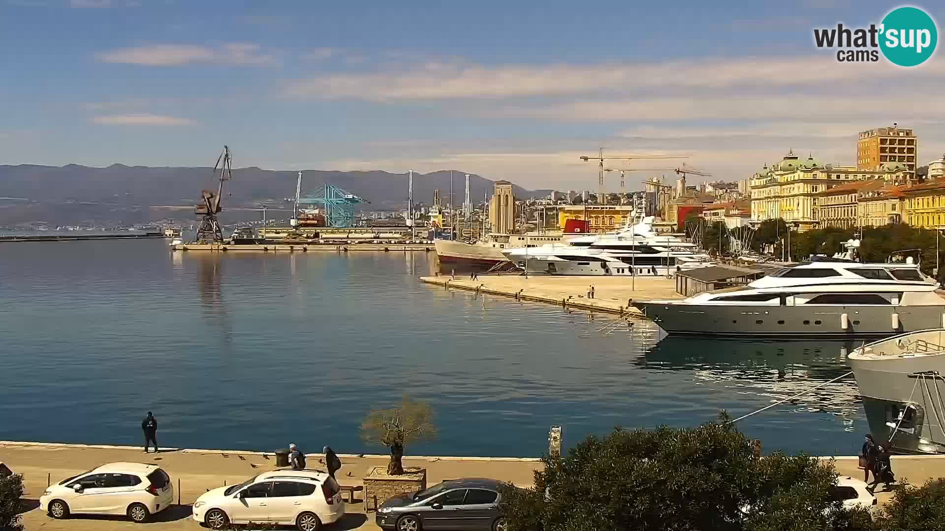 Die Riva und Marina in Rijeka – Live Webcam Kroatien