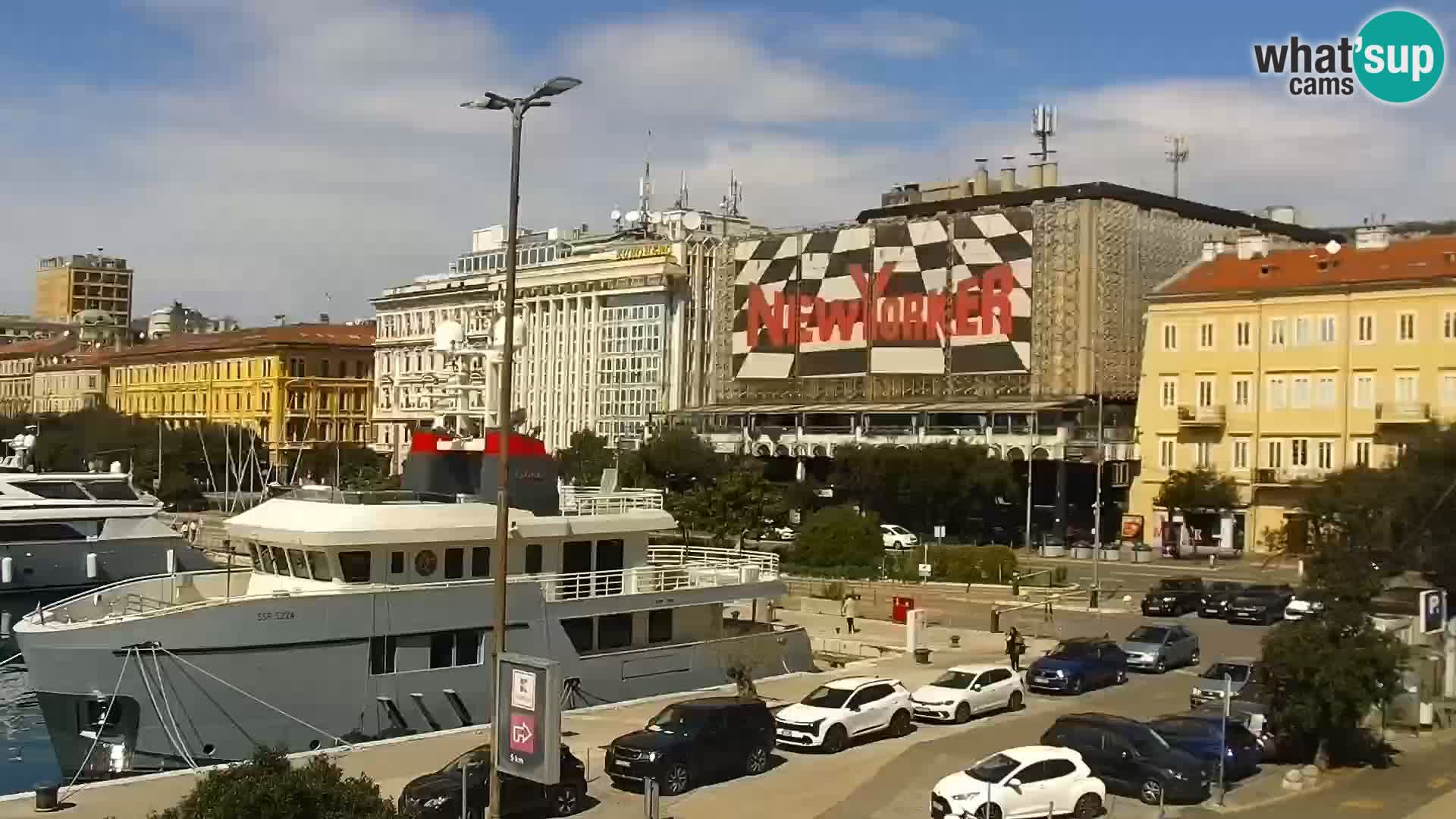 The Riva and Marina in Rijeka  – Live Webcam Croatia