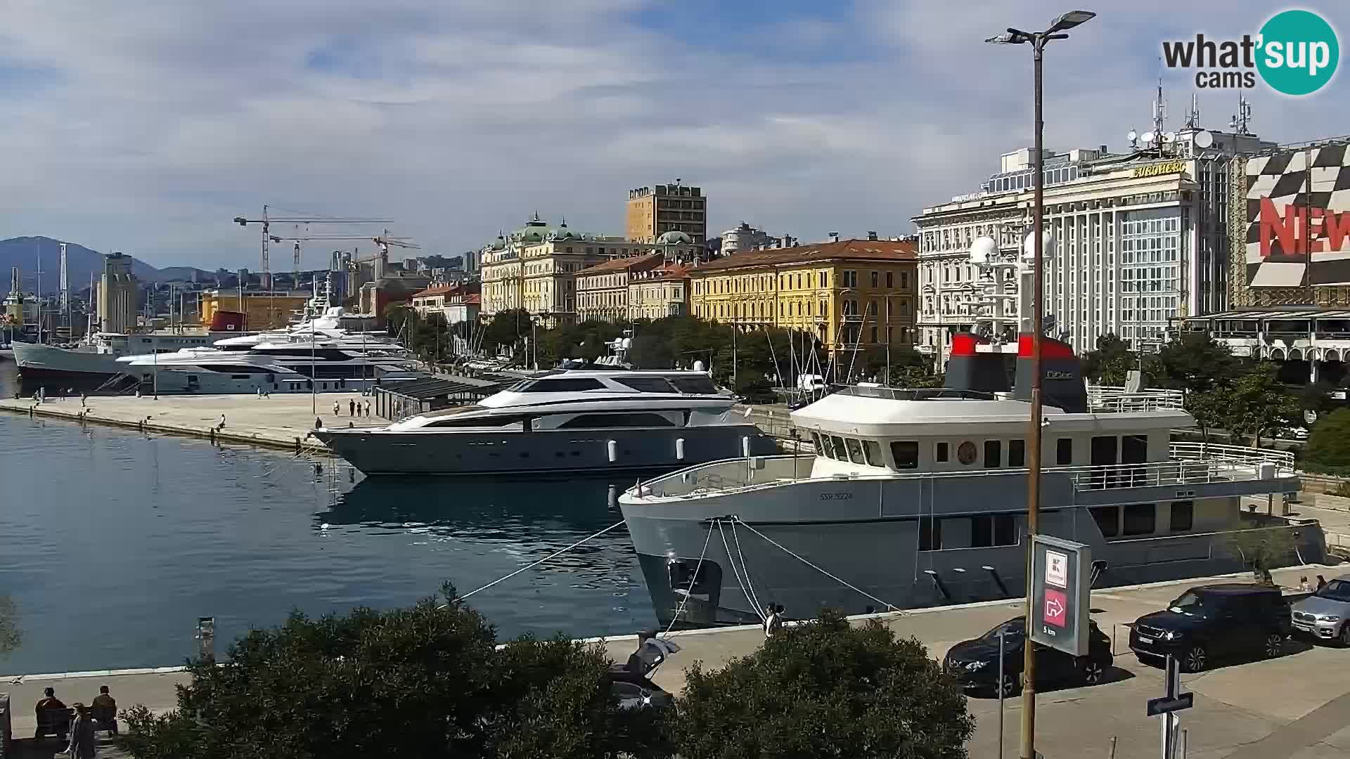 La Riva e la Marina a Rijeka (Fiume) – Live Webcam Croazia