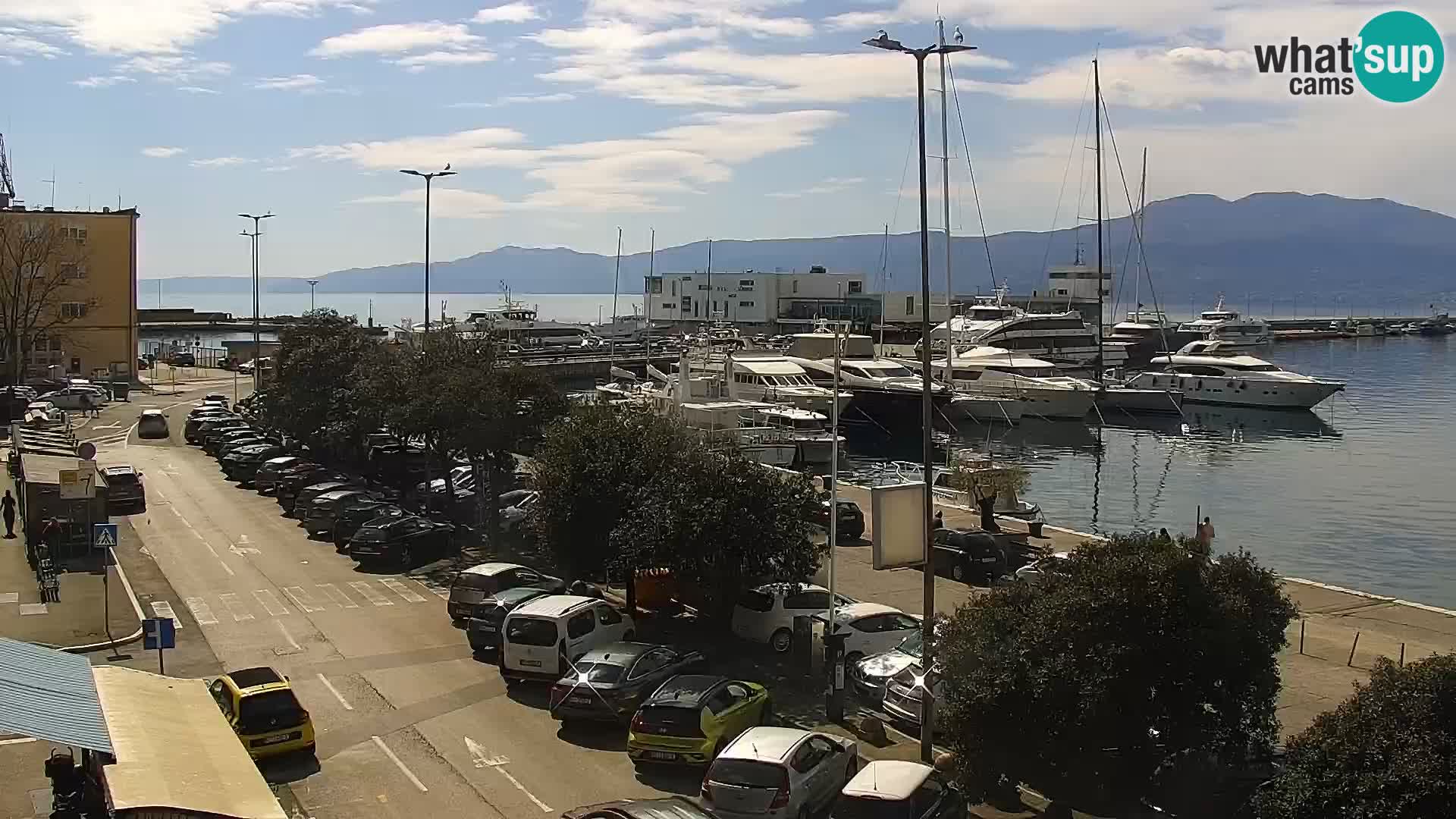 The Riva and Marina in Rijeka  – Live Webcam Croatia