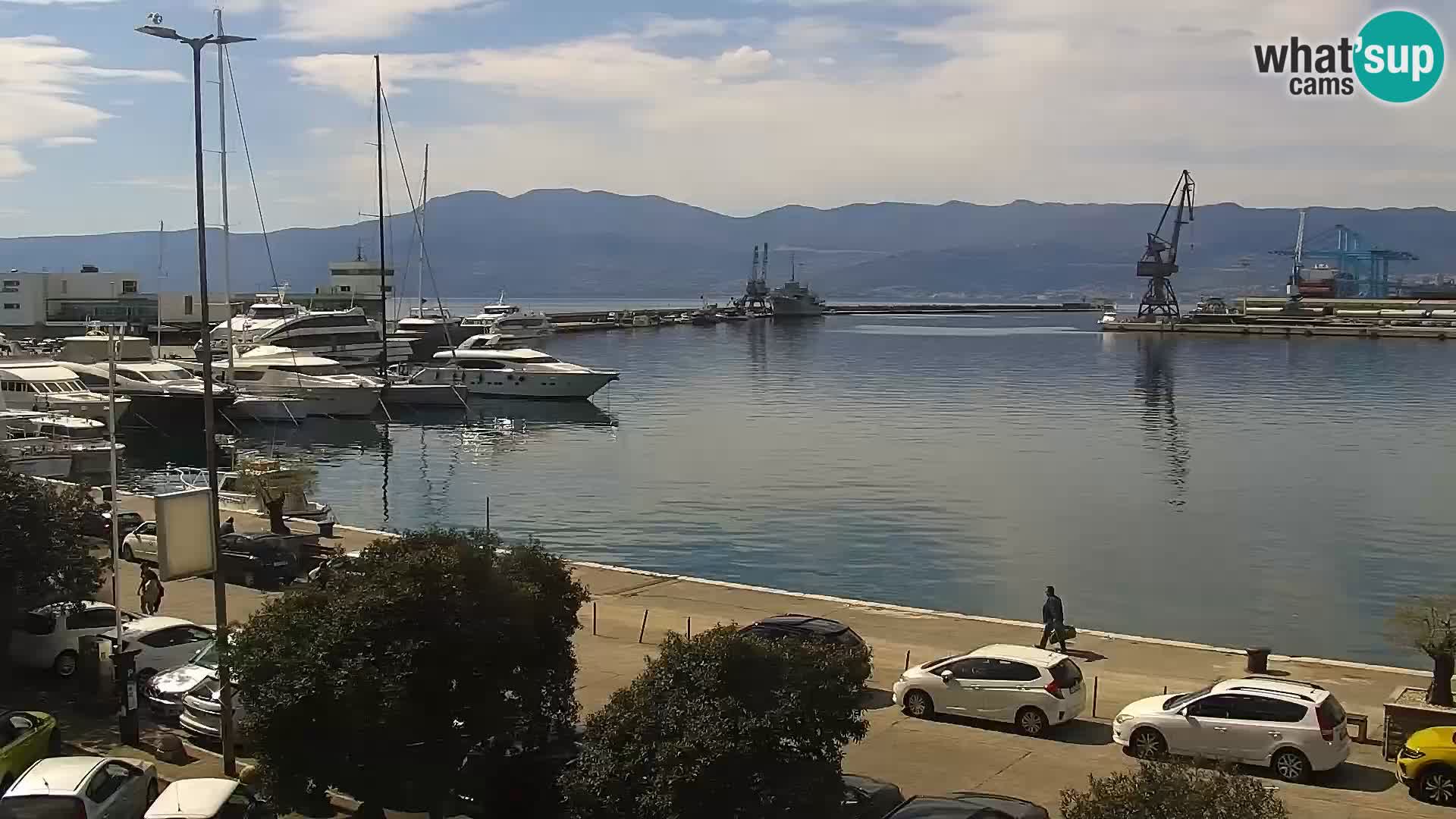 The Riva and Marina in Rijeka  – Live Webcam Croatia