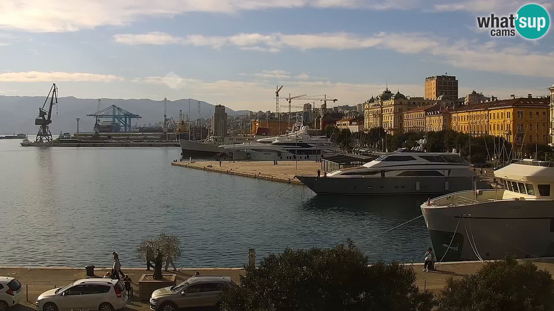 La Riva et Marina à Rijeka – Live Webcam Croatie