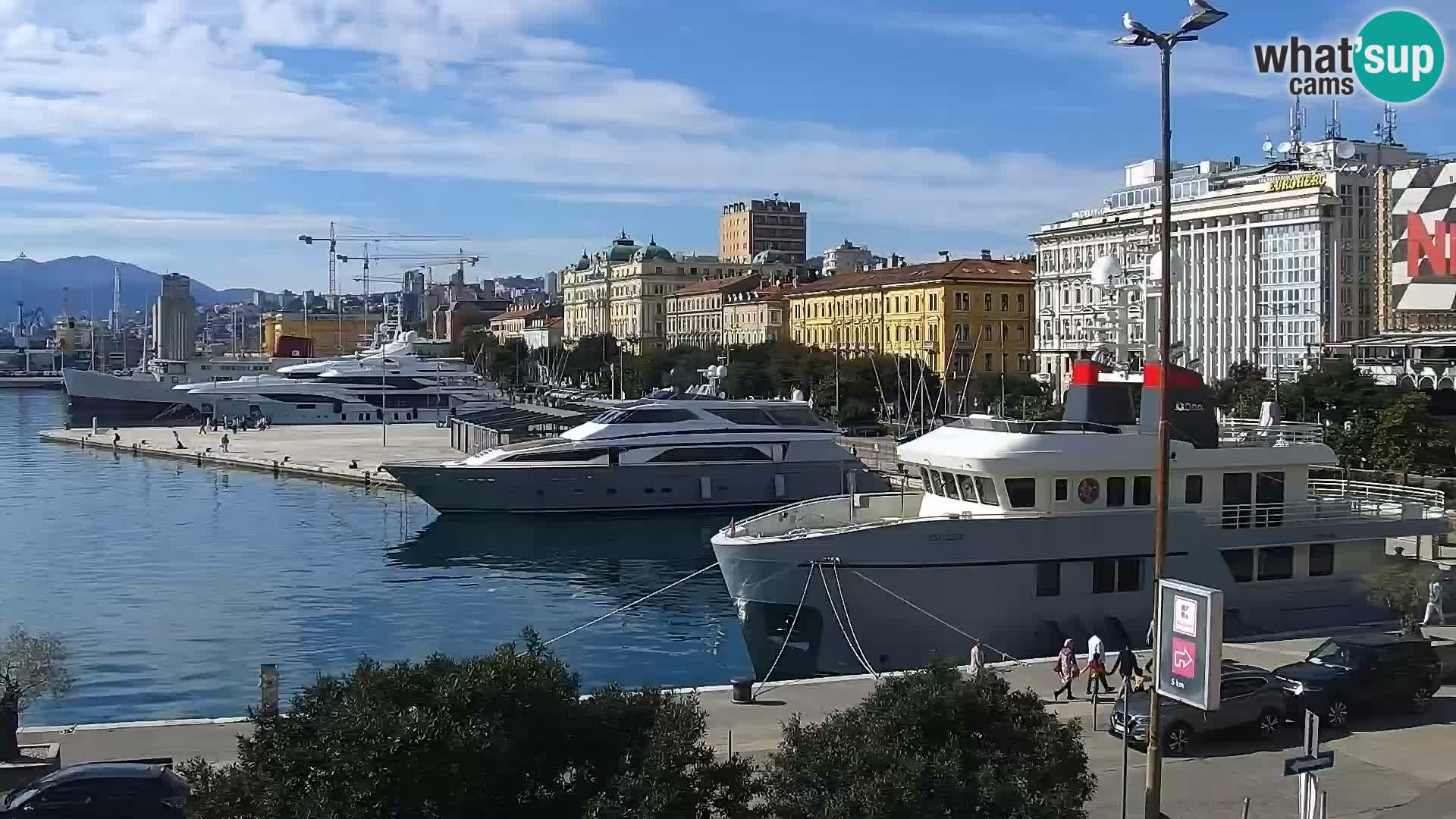 Riva in Marina v Reki – Spletna kamera v živo Hrvaška