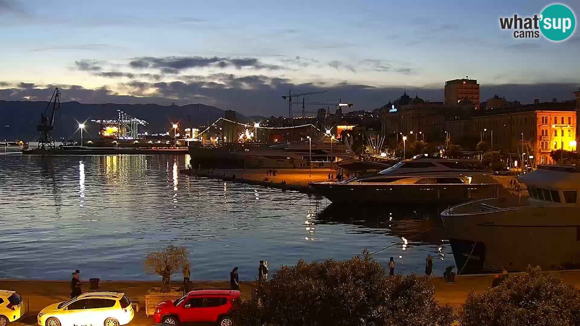 Die Riva und Marina in Rijeka – Live Webcam Kroatien