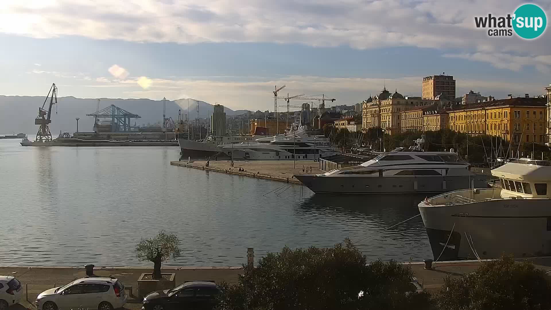 The Riva and Marina in Rijeka  – Live Webcam Croatia