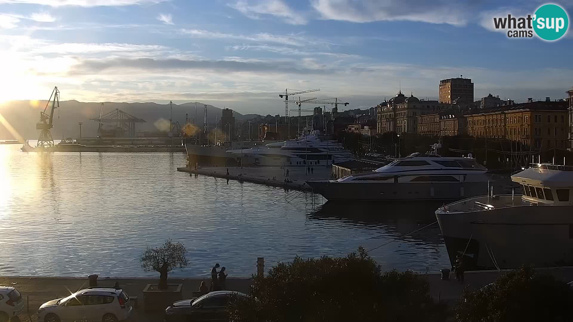 La Riva e la Marina a Rijeka (Fiume) – Live Webcam Croazia