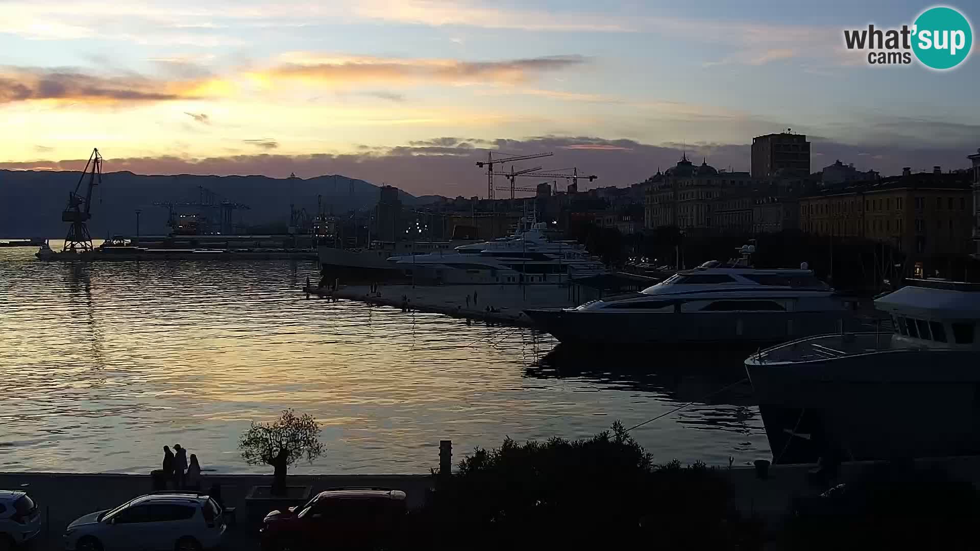 La Riva et Marina à Rijeka – Live Webcam Croatie