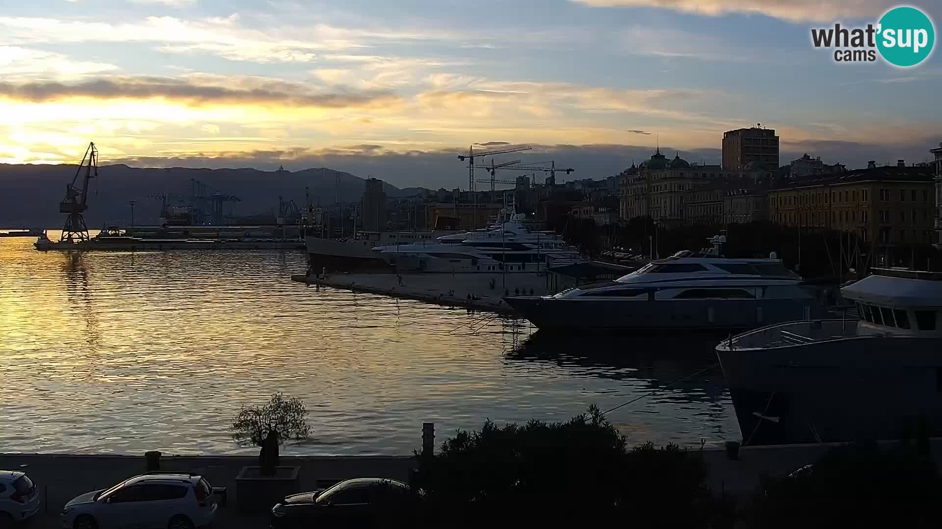 La Riva et Marina à Rijeka – Live Webcam Croatie