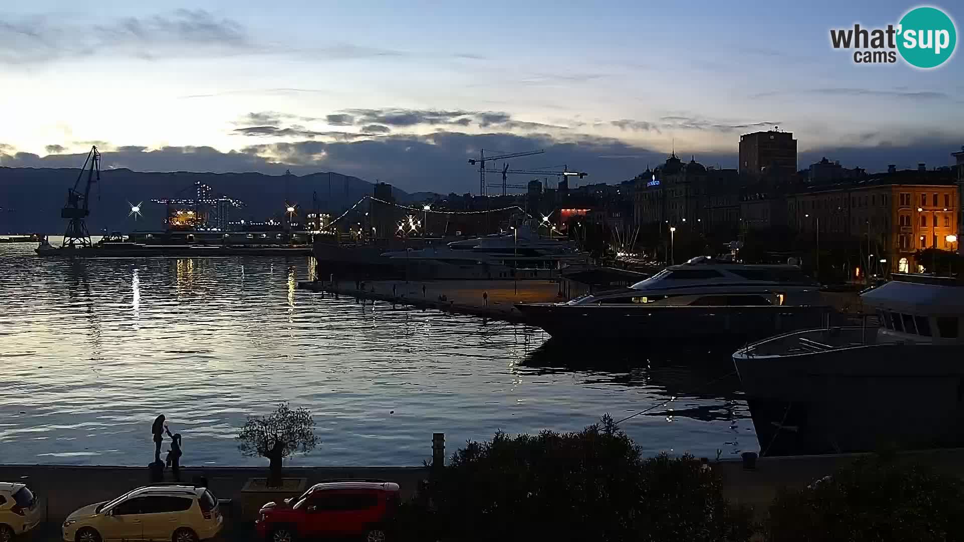 La Riva e la Marina a Rijeka (Fiume) – Live Webcam Croazia
