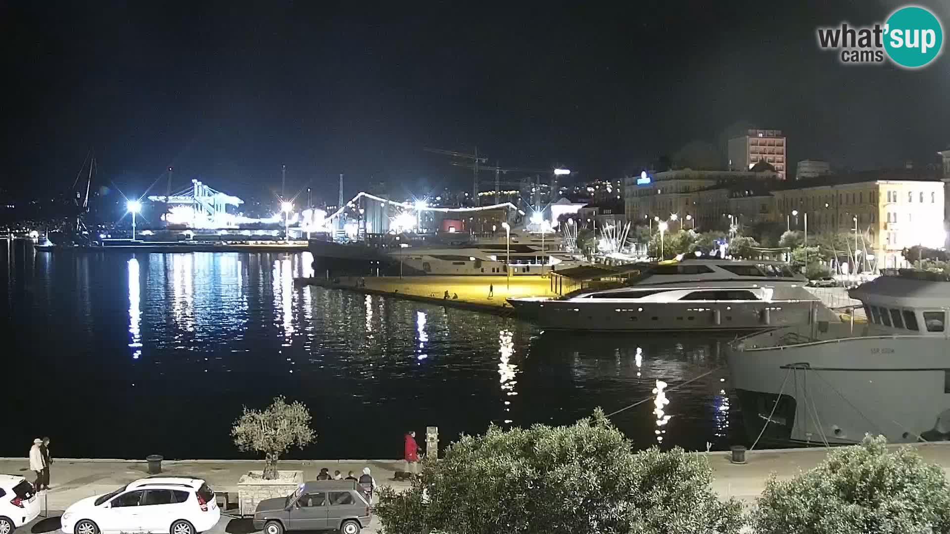 La Riva y Marina en Rijeka – Webcam en vivo Croacia