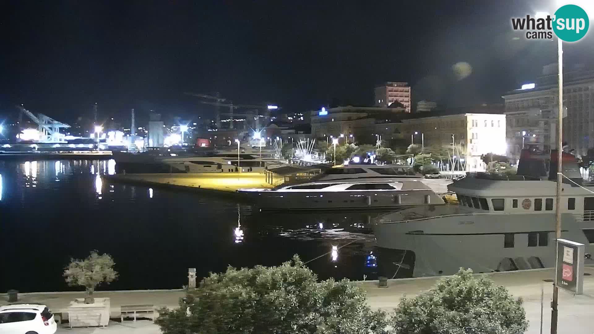 The Riva and Marina in Rijeka  – Live Webcam Croatia