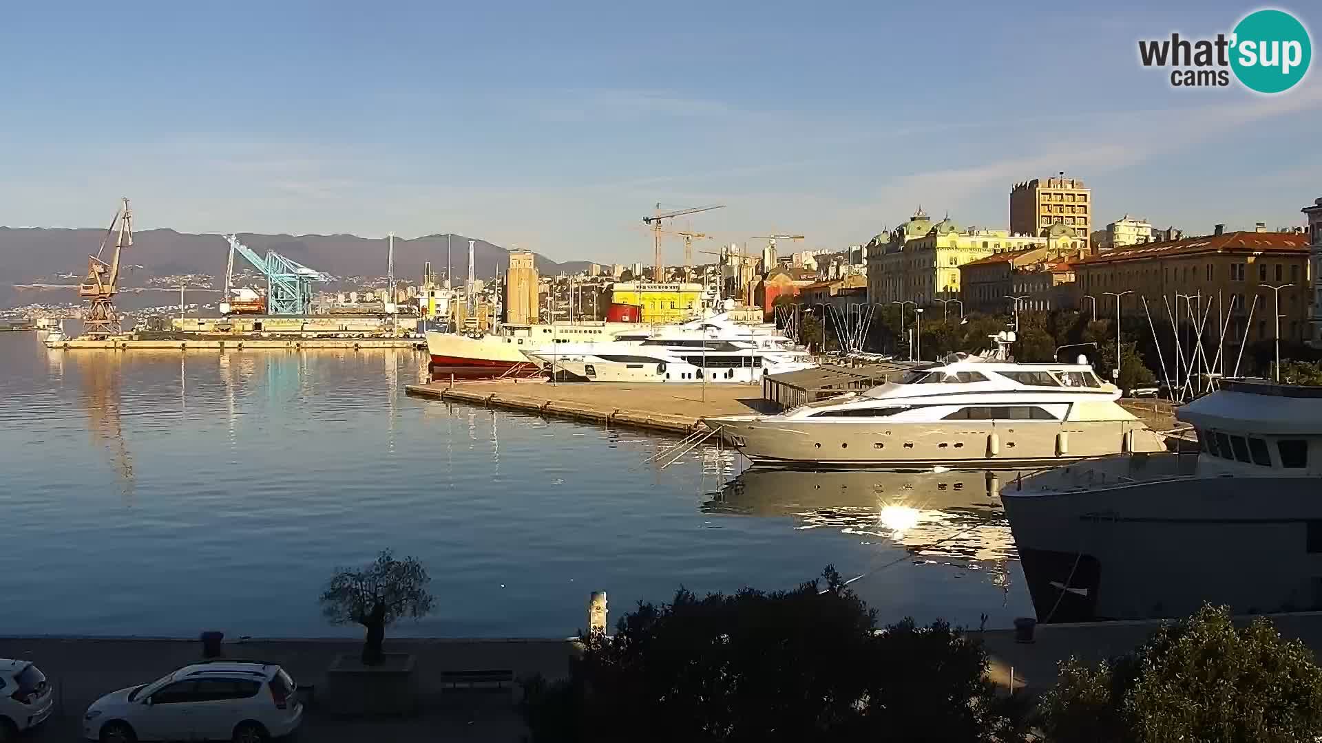 The Riva and Marina in Rijeka  – Live Webcam Croatia