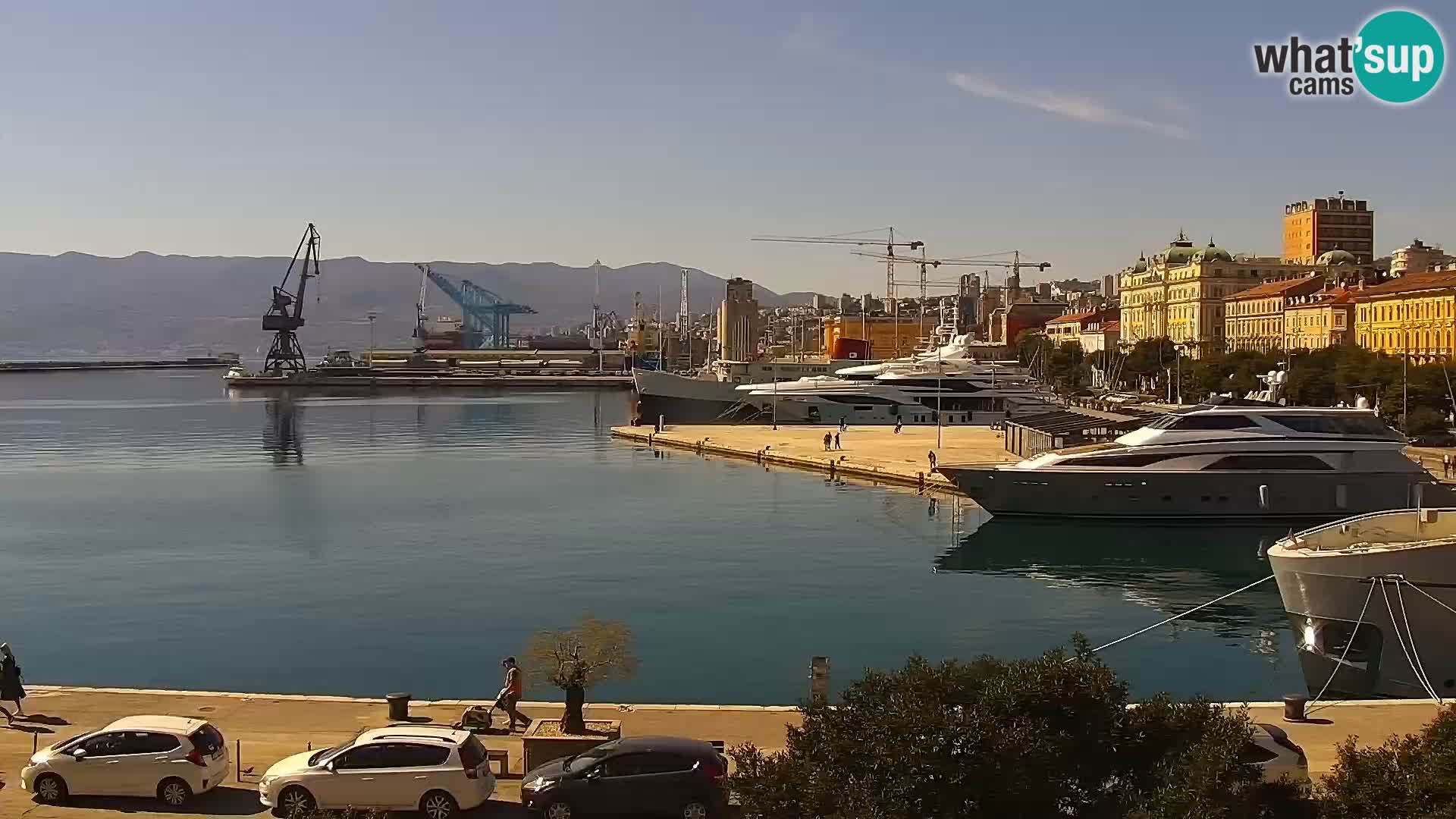 Die Riva und Marina in Rijeka – Live Webcam Kroatien