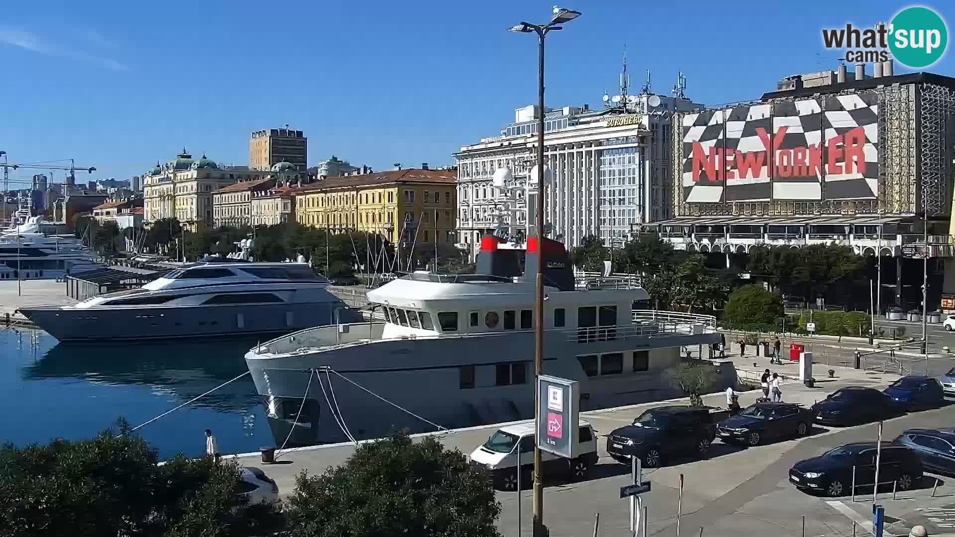 La Riva et Marina à Rijeka – Live Webcam Croatie