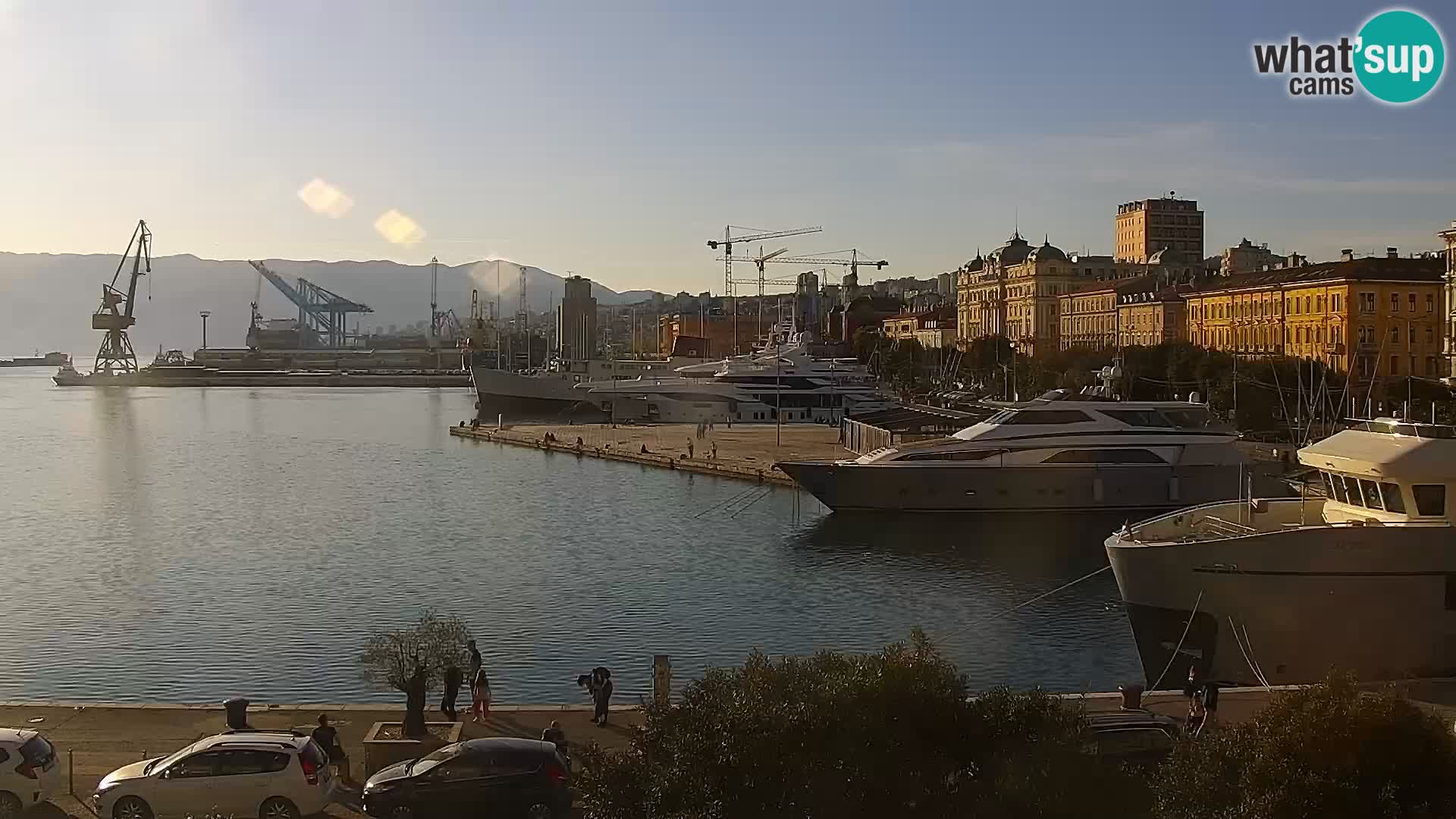 Die Riva und Marina in Rijeka – Live Webcam Kroatien