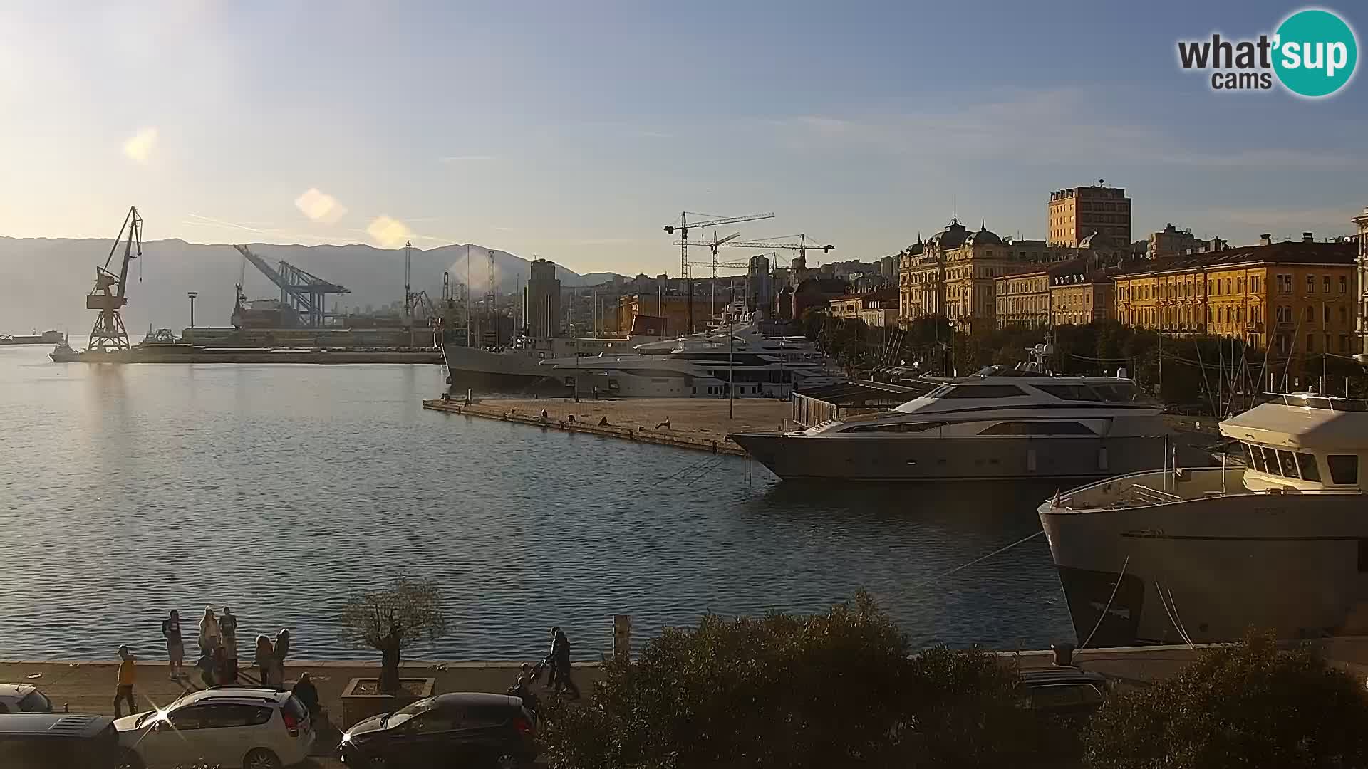 Die Riva und Marina in Rijeka – Live Webcam Kroatien