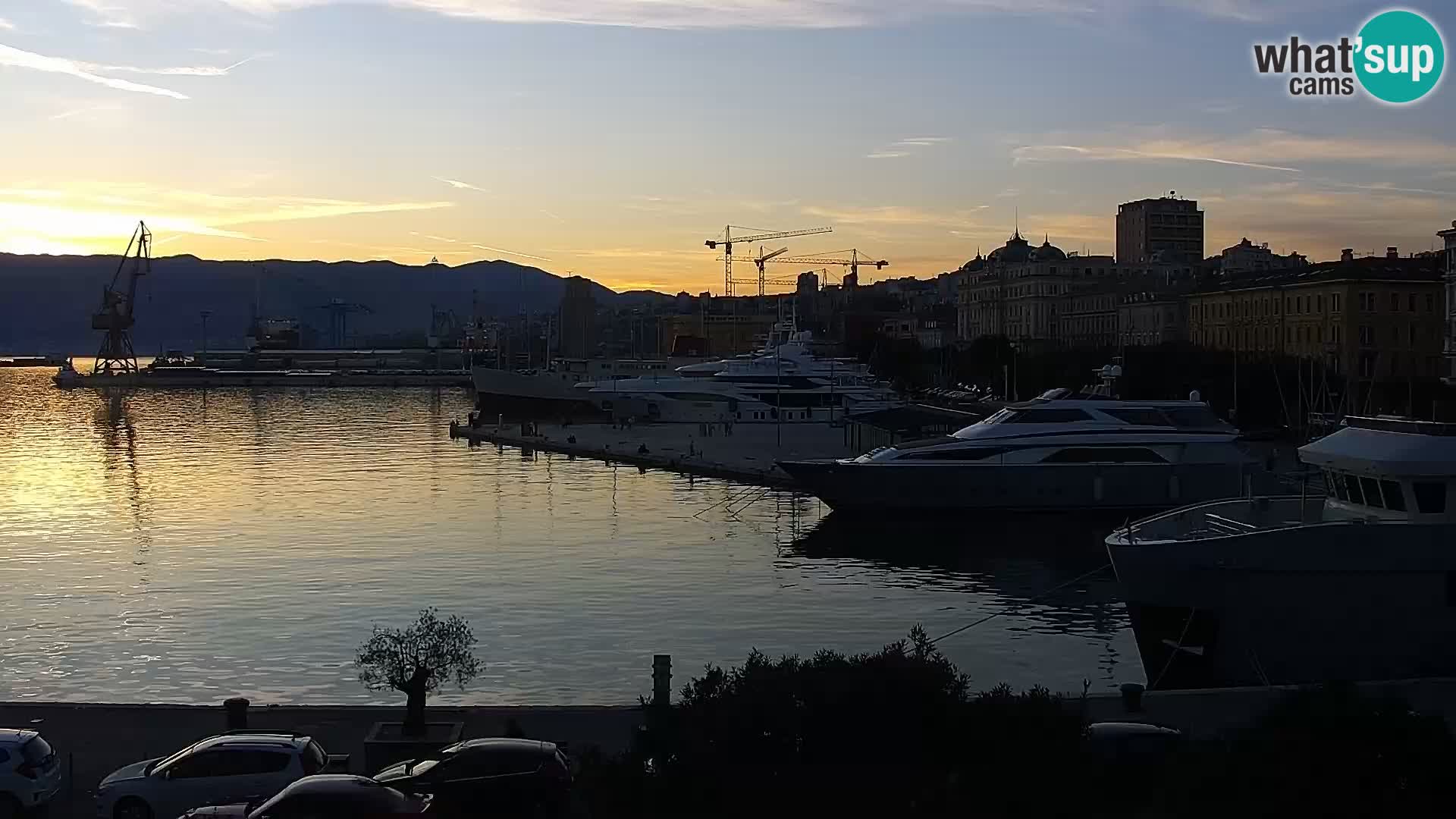 Die Riva und Marina in Rijeka – Live Webcam Kroatien