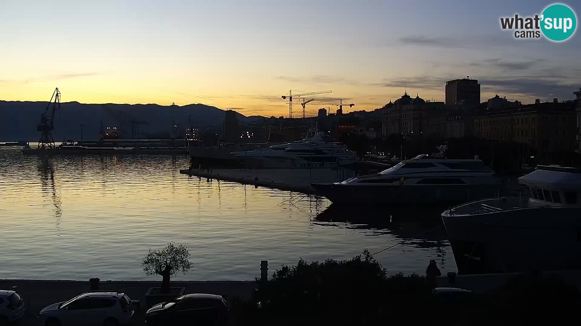 La Riva e la Marina a Rijeka (Fiume) – Live Webcam Croazia