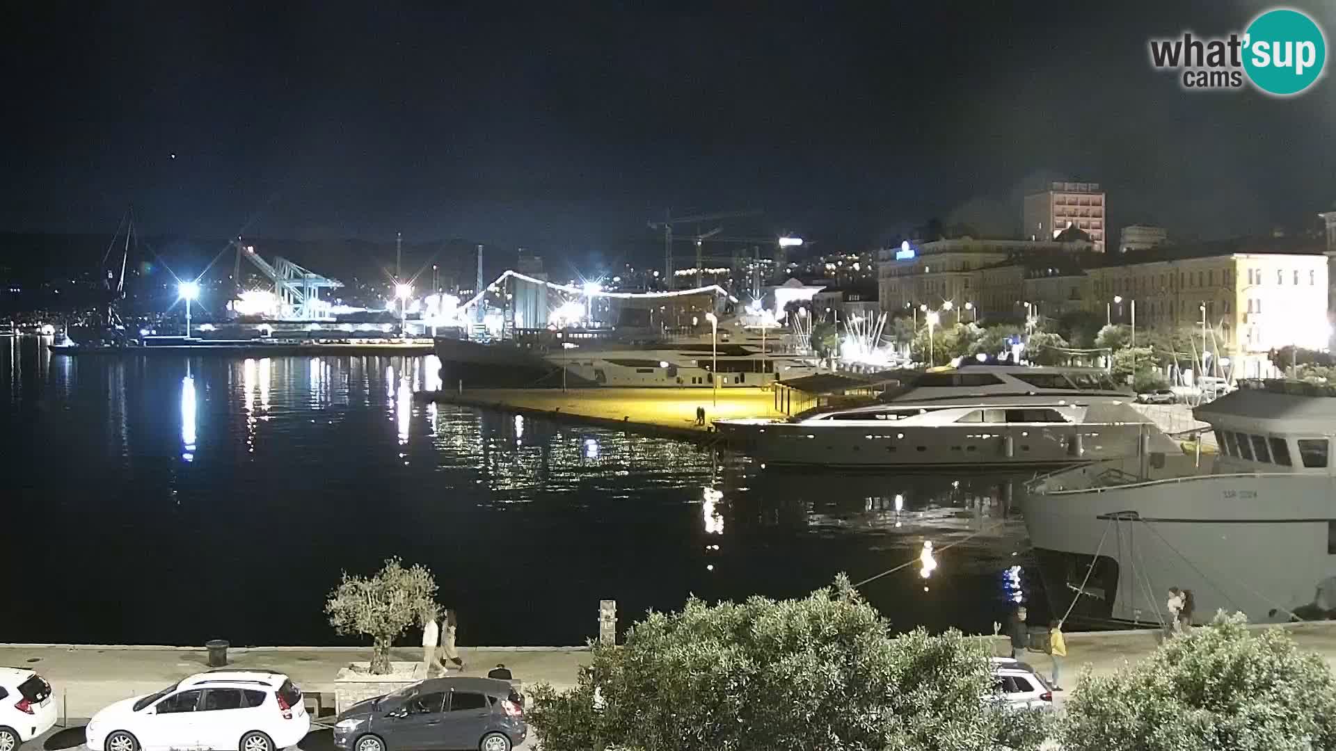 The Riva and Marina in Rijeka  – Live Webcam Croatia