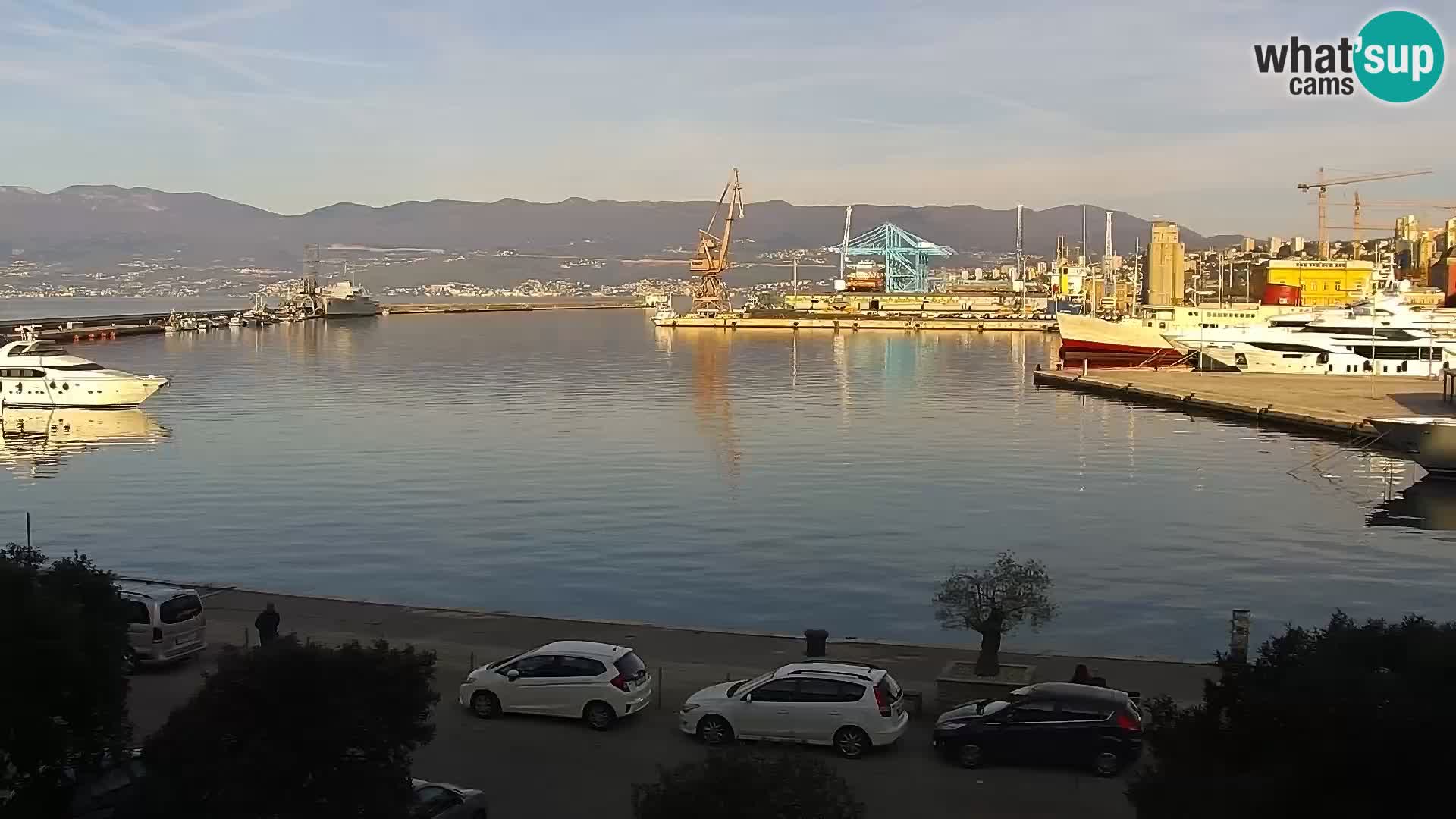 The Riva and Marina in Rijeka  – Live Webcam Croatia