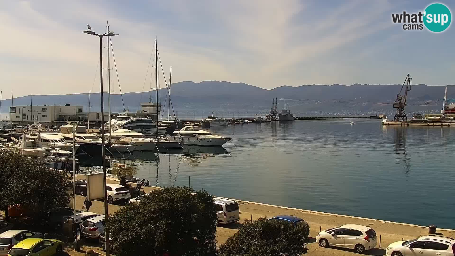 La Riva y Marina en Rijeka – Webcam en vivo Croacia