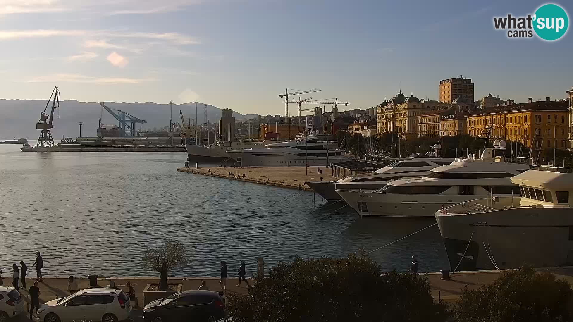 La Riva et Marina à Rijeka – Live Webcam Croatie