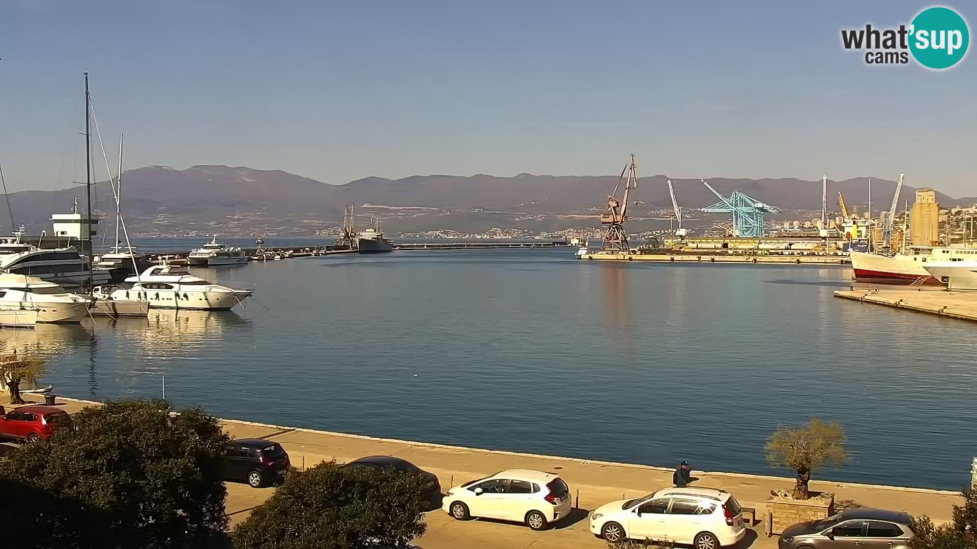 The Riva and Marina in Rijeka  – Live Webcam Croatia