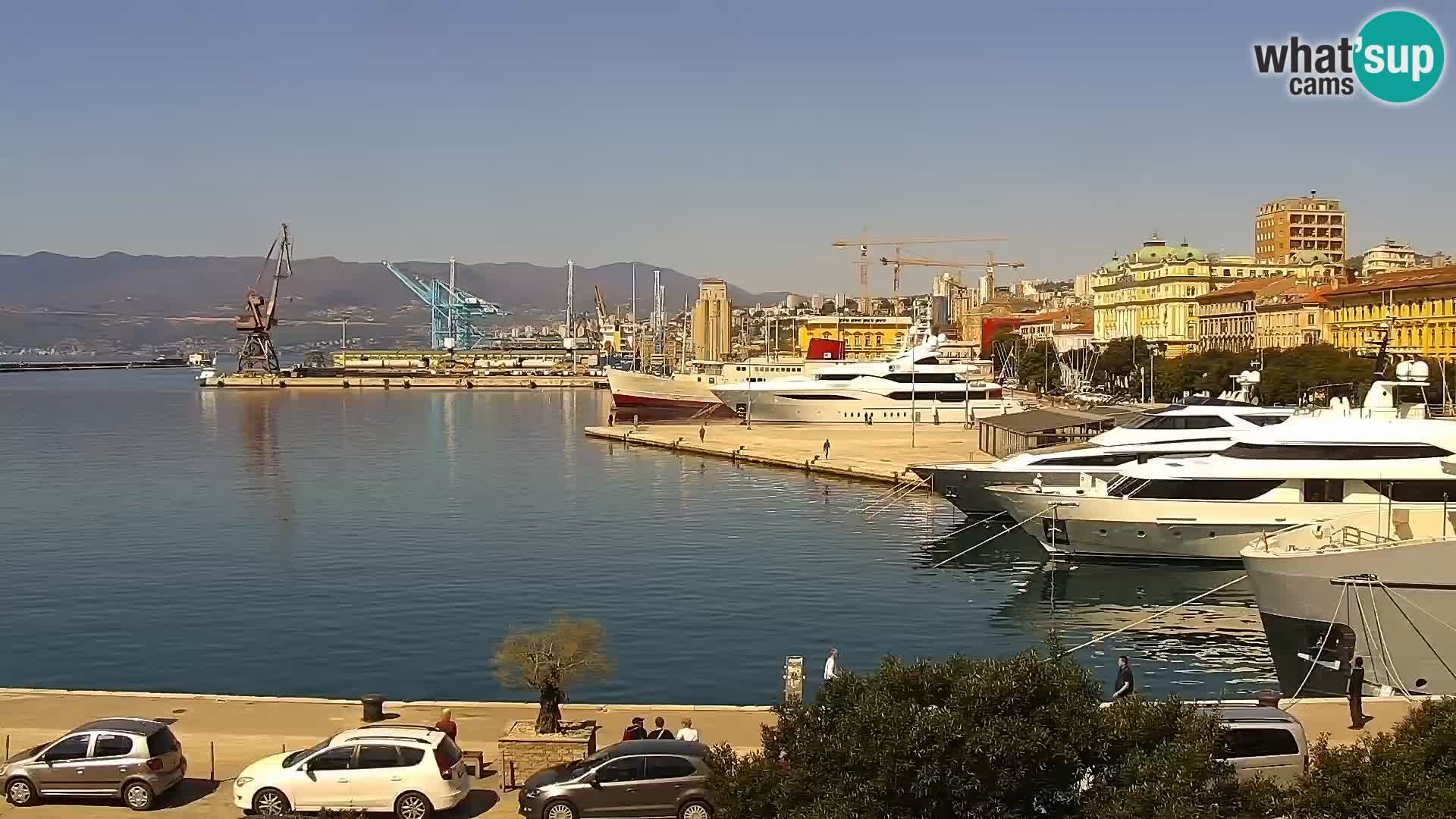 La Riva et Marina à Rijeka – Live Webcam Croatie