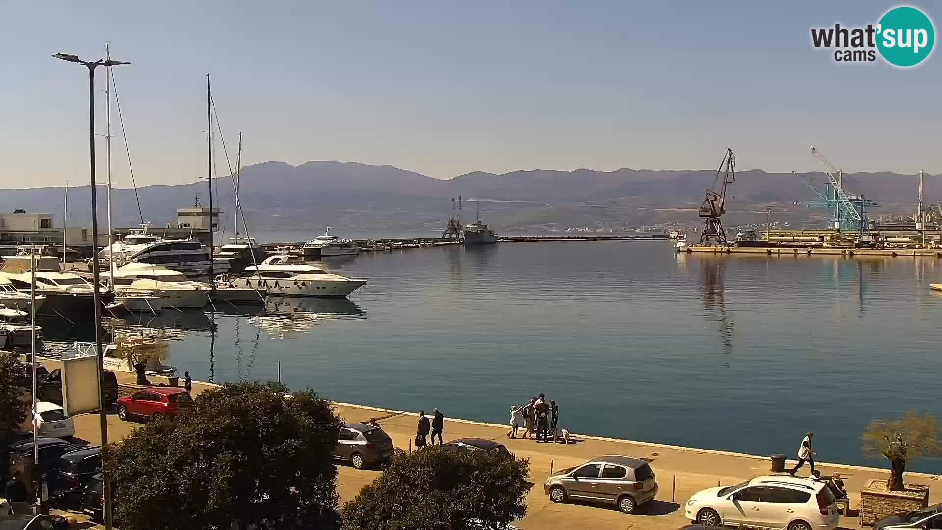 Die Riva und Marina in Rijeka – Live Webcam Kroatien
