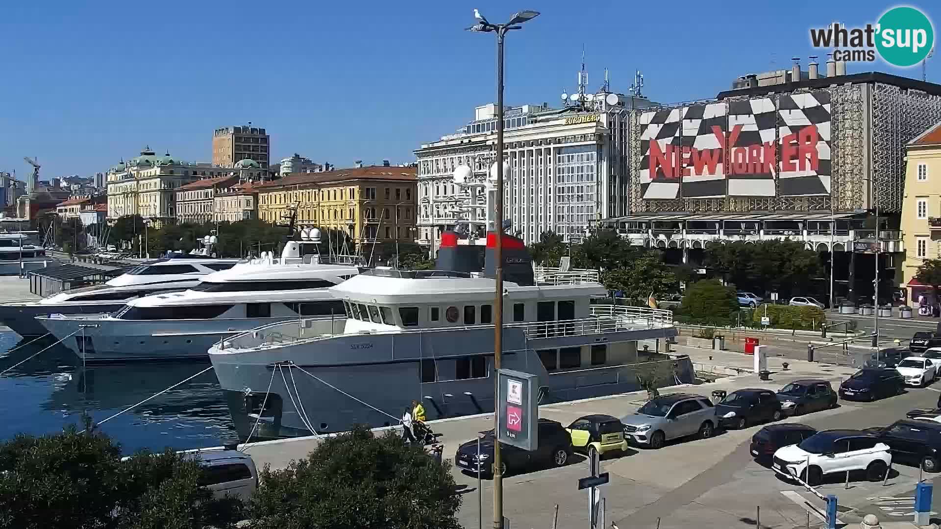 The Riva and Marina in Rijeka  – Live Webcam Croatia