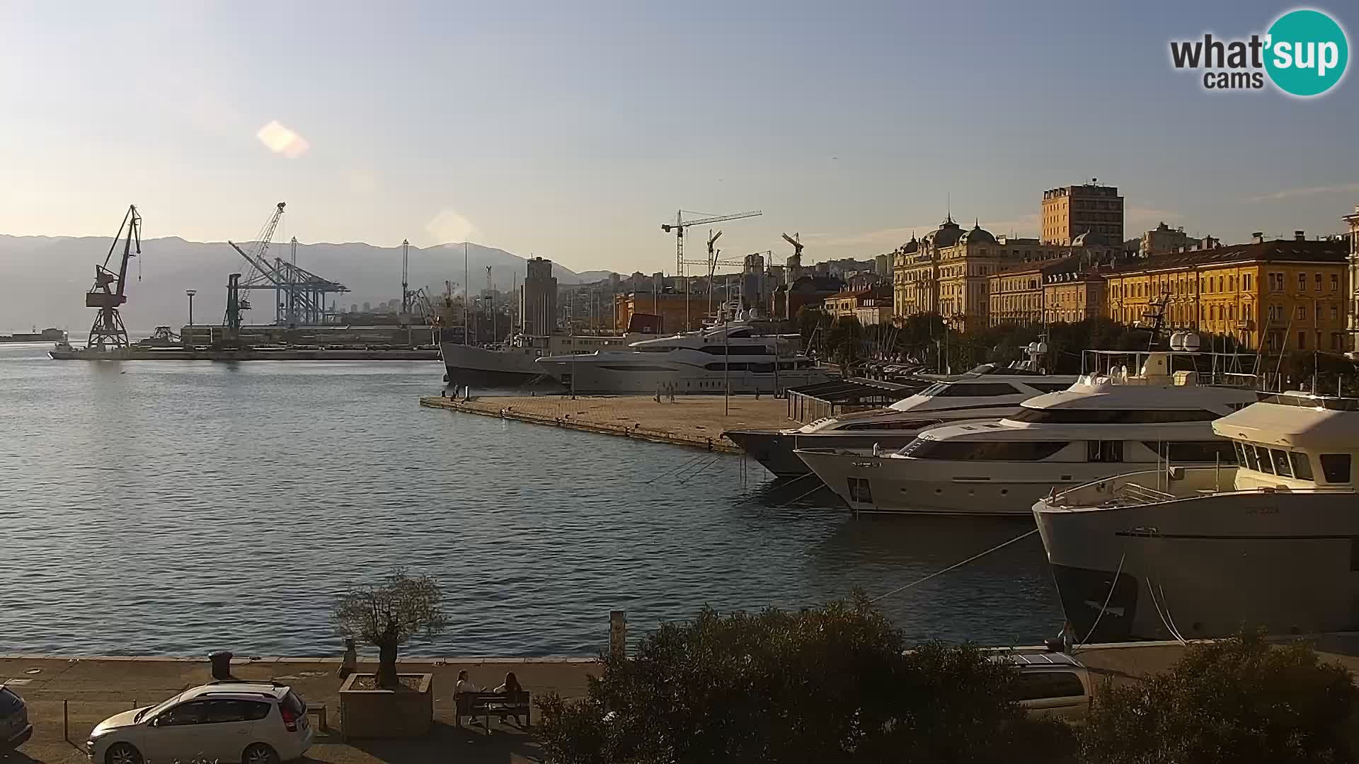 La Riva et Marina à Rijeka – Live Webcam Croatie