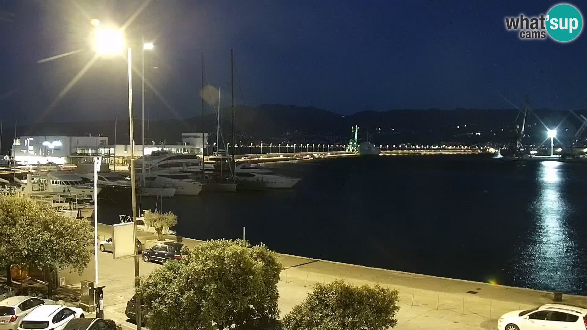 The Riva and Marina in Rijeka  – Live Webcam Croatia