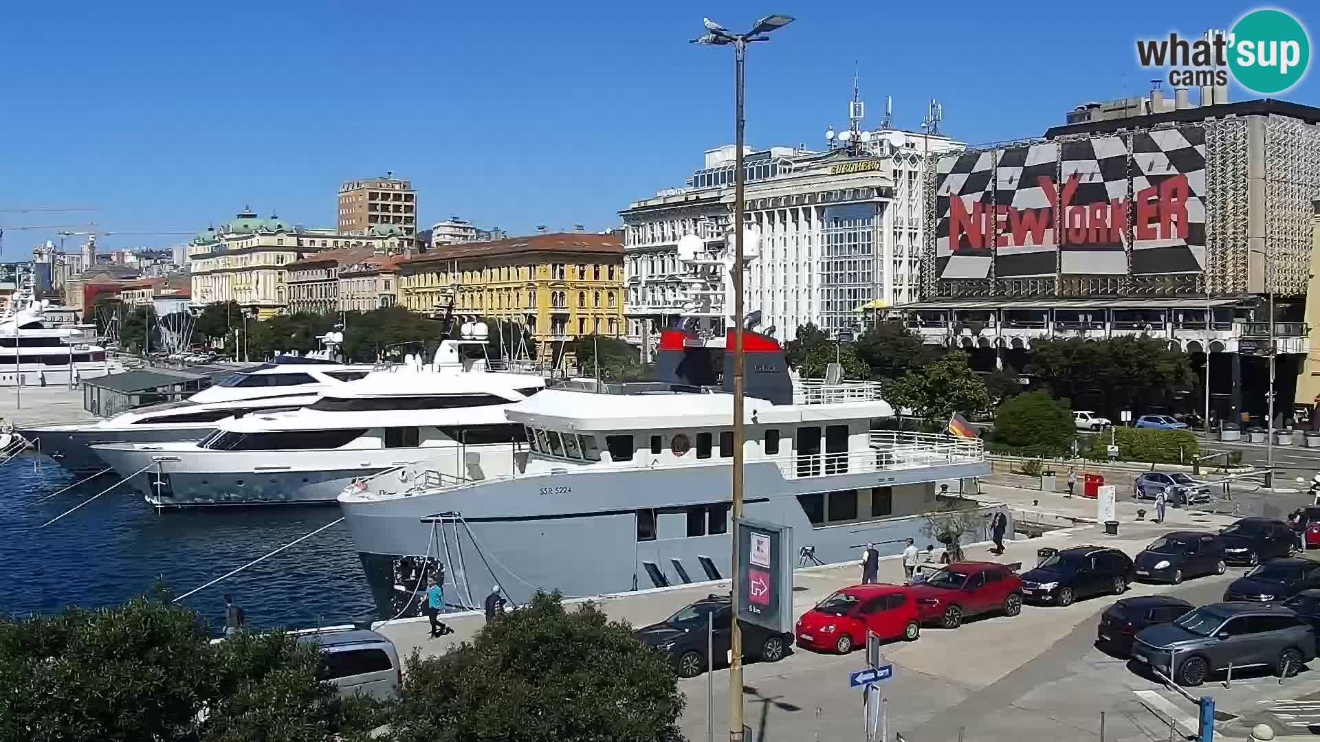 The Riva and Marina in Rijeka – Live Webcam Croatia