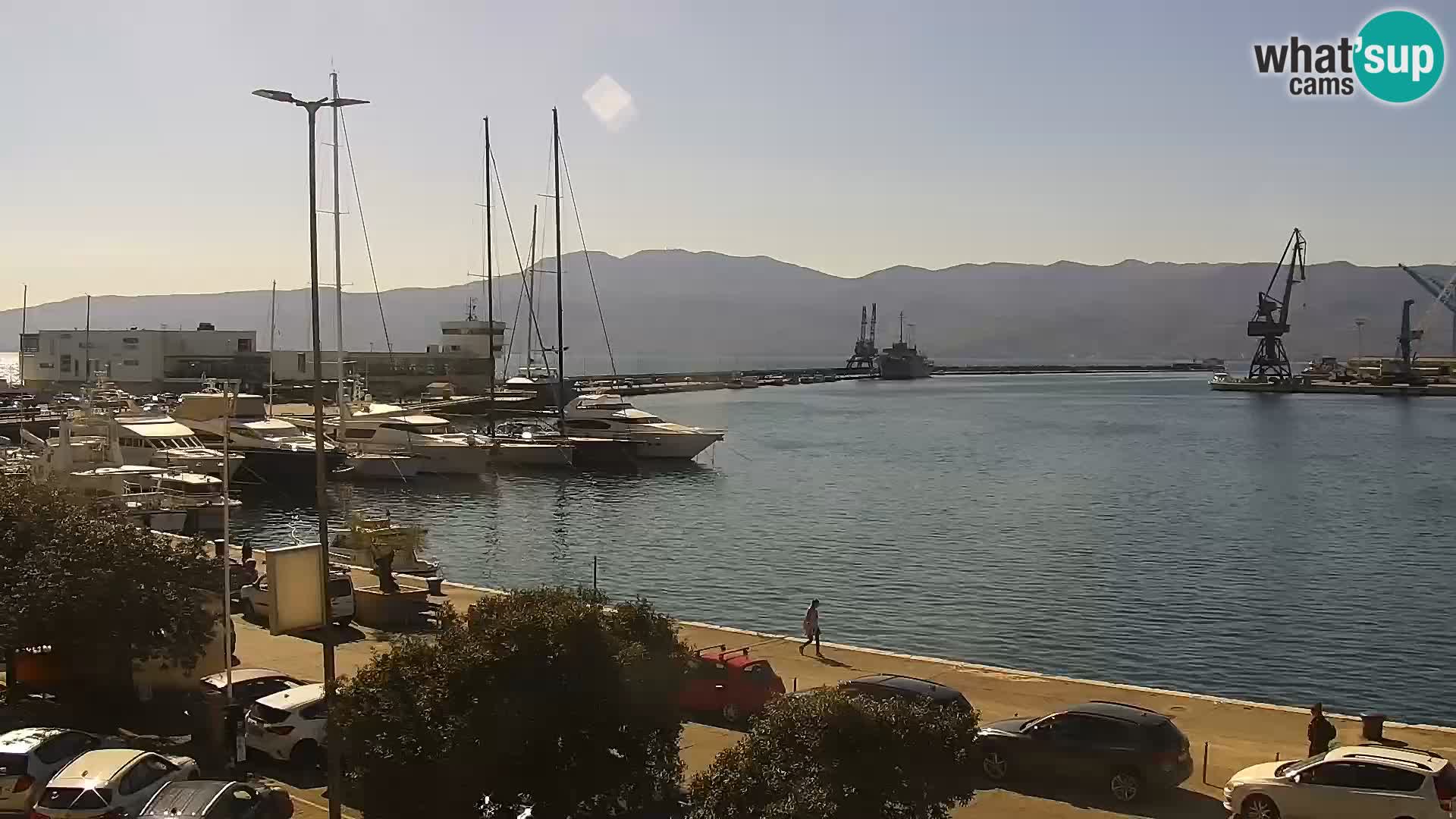 The Riva and Marina in Rijeka  – Live Webcam Croatia
