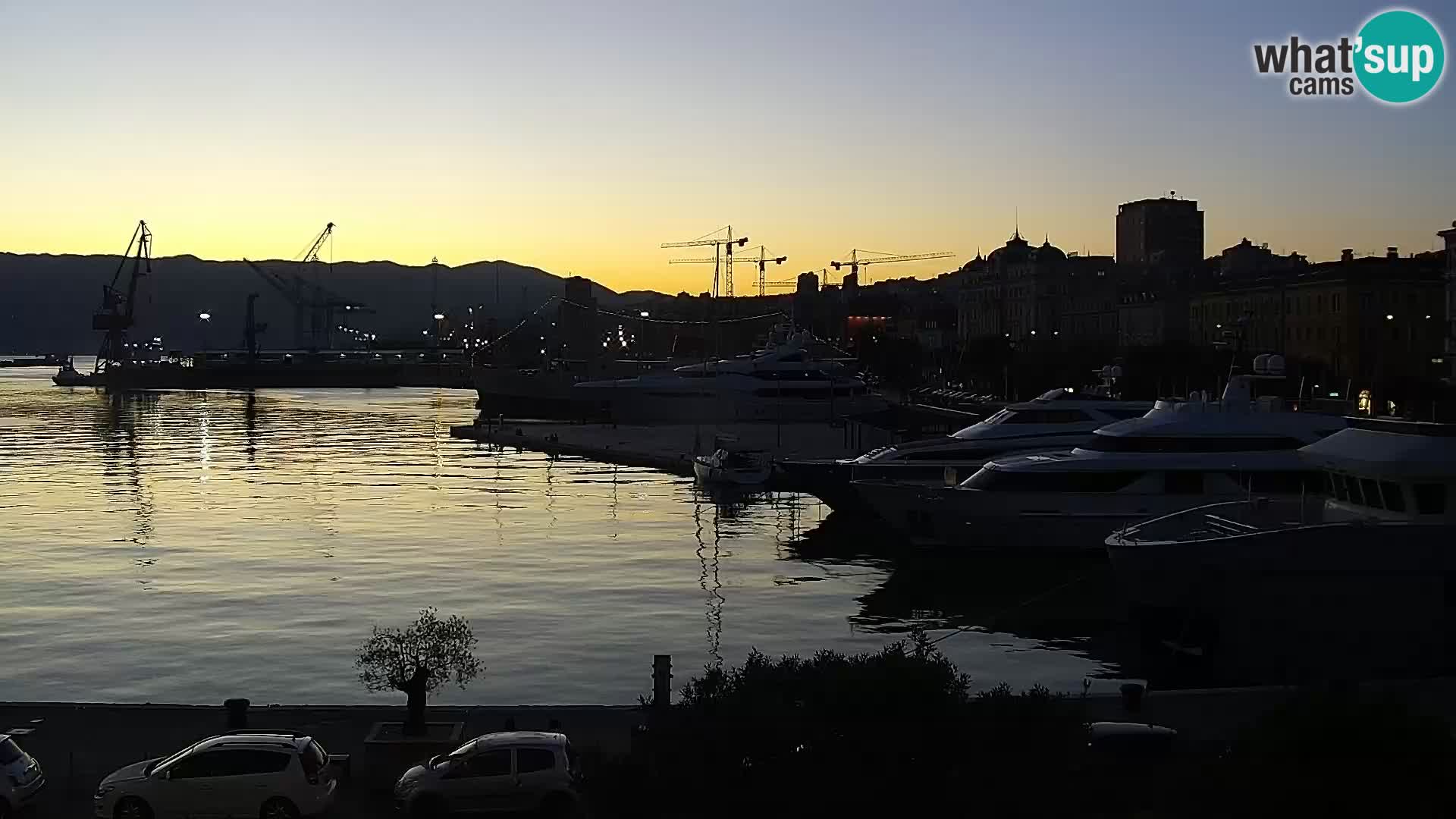 The Riva and Marina in Rijeka  – Live Webcam Croatia