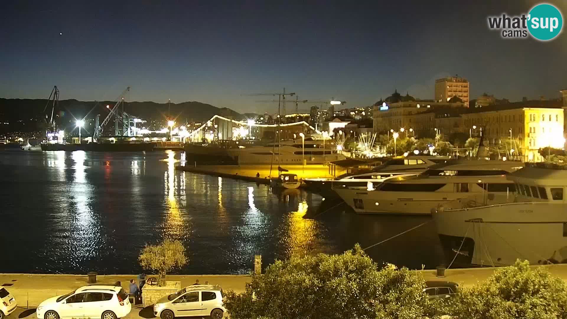 La Riva et Marina à Rijeka – Live Webcam Croatie