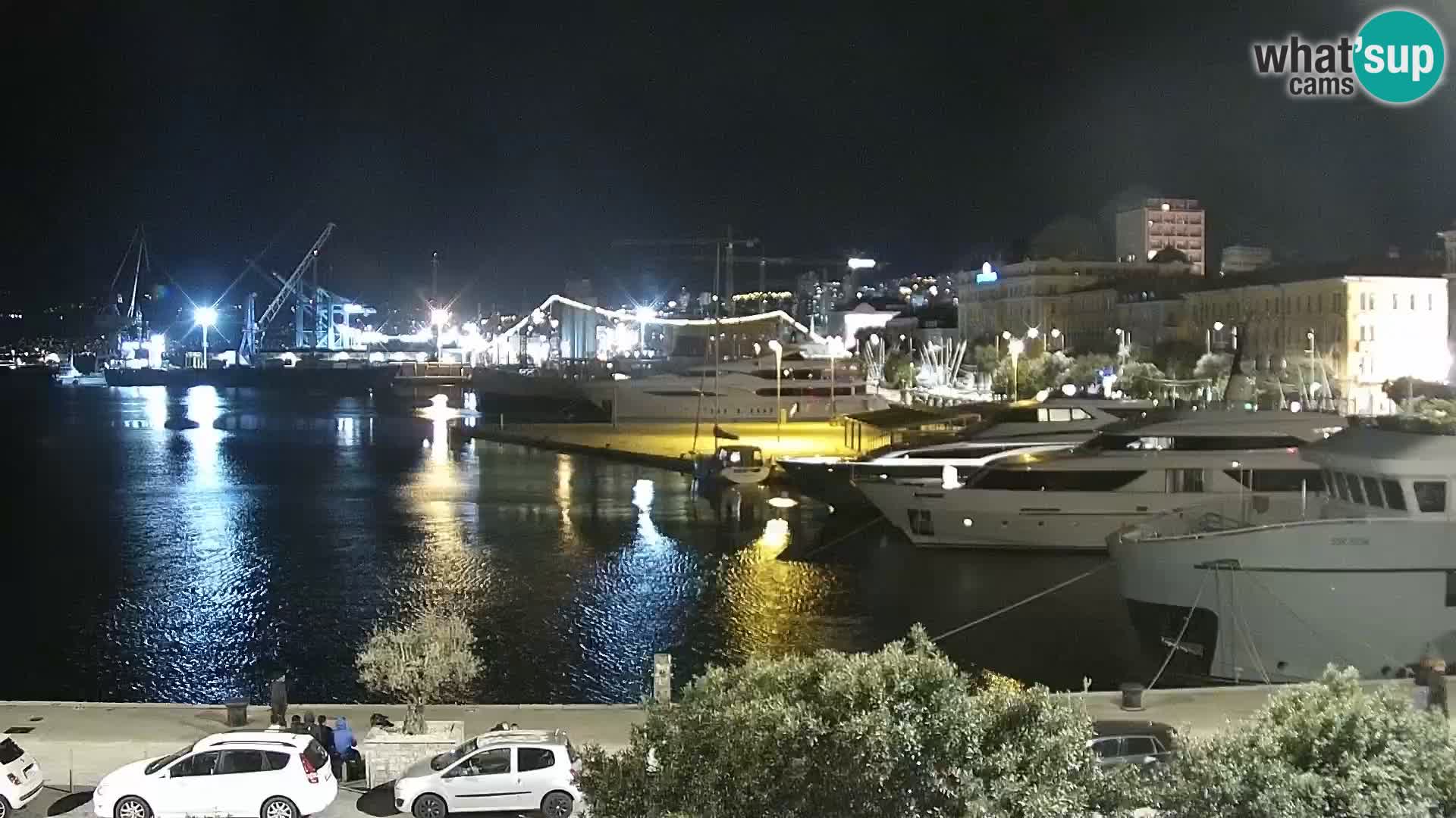 The Riva and Marina in Rijeka  – Live Webcam Croatia
