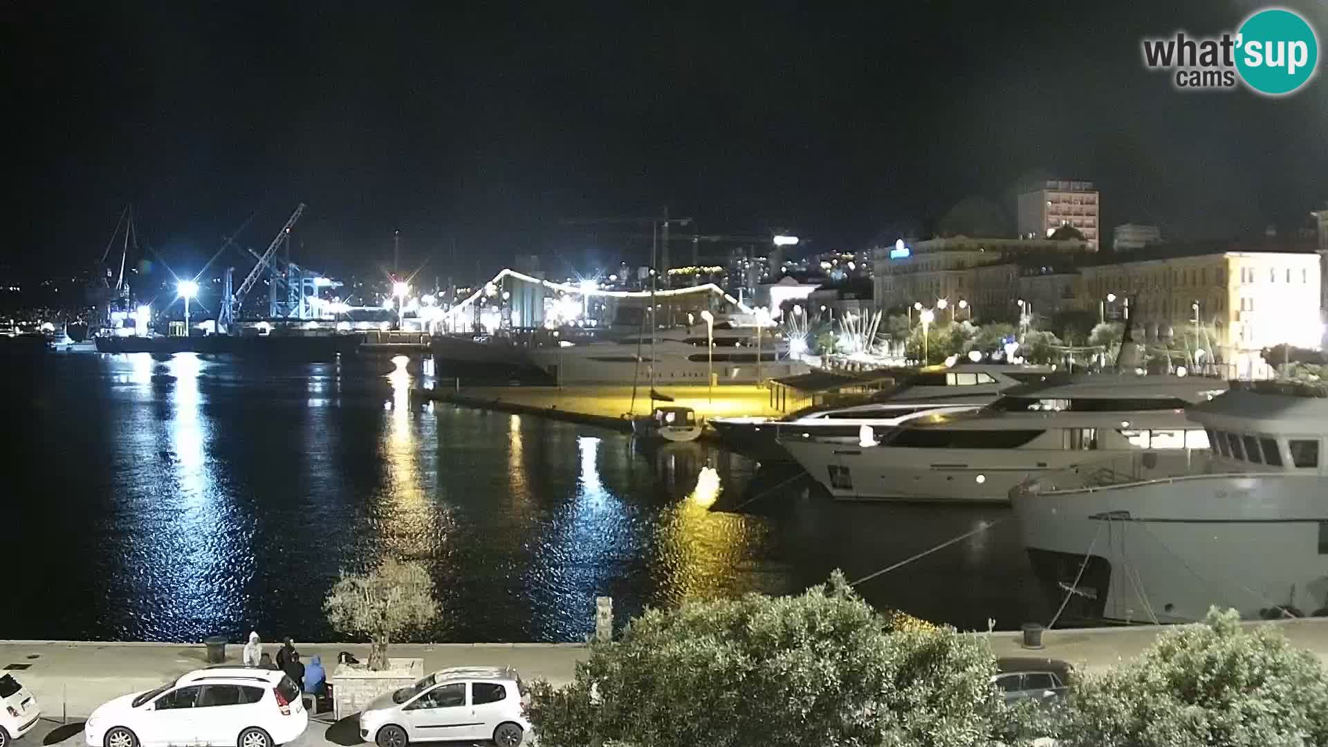 The Riva and Marina in Rijeka  – Live Webcam Croatia