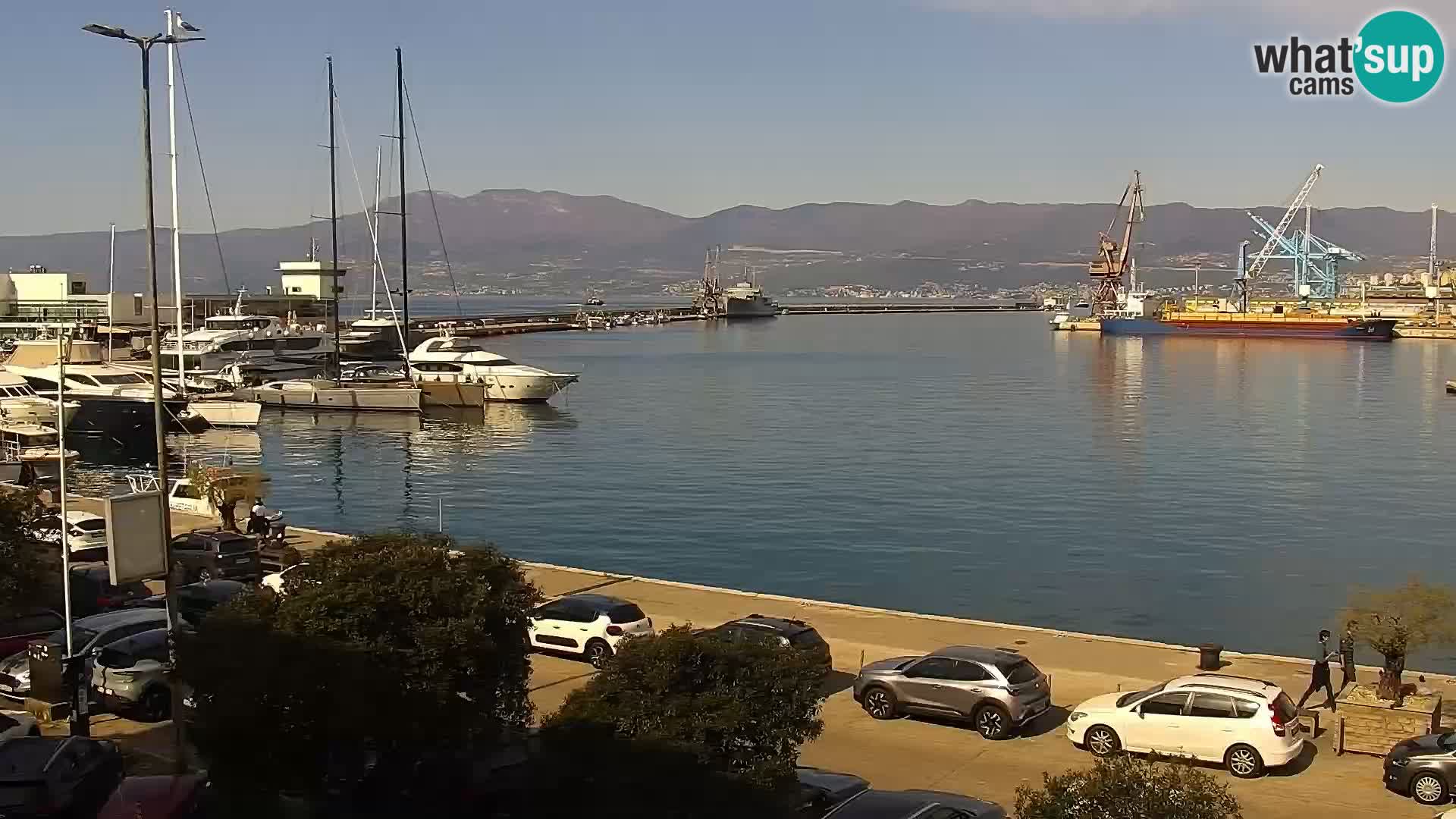 Riva in Marina v Reki – Spletna kamera v živo Hrvaška