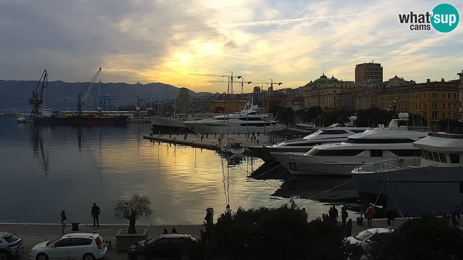 Die Riva und Marina in Rijeka – Live Webcam Kroatien