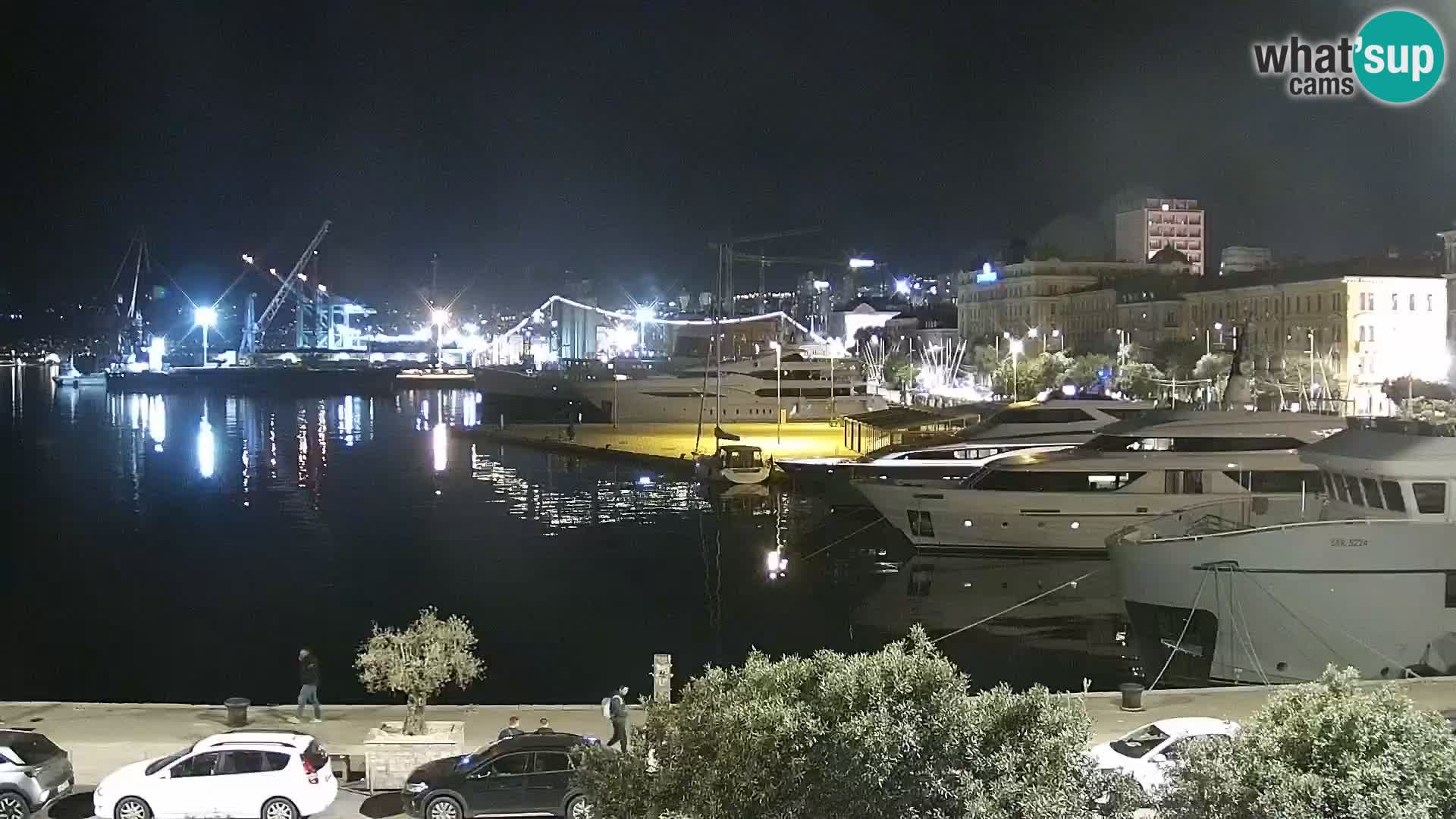 La Riva y Marina en Rijeka – Webcam en vivo Croacia